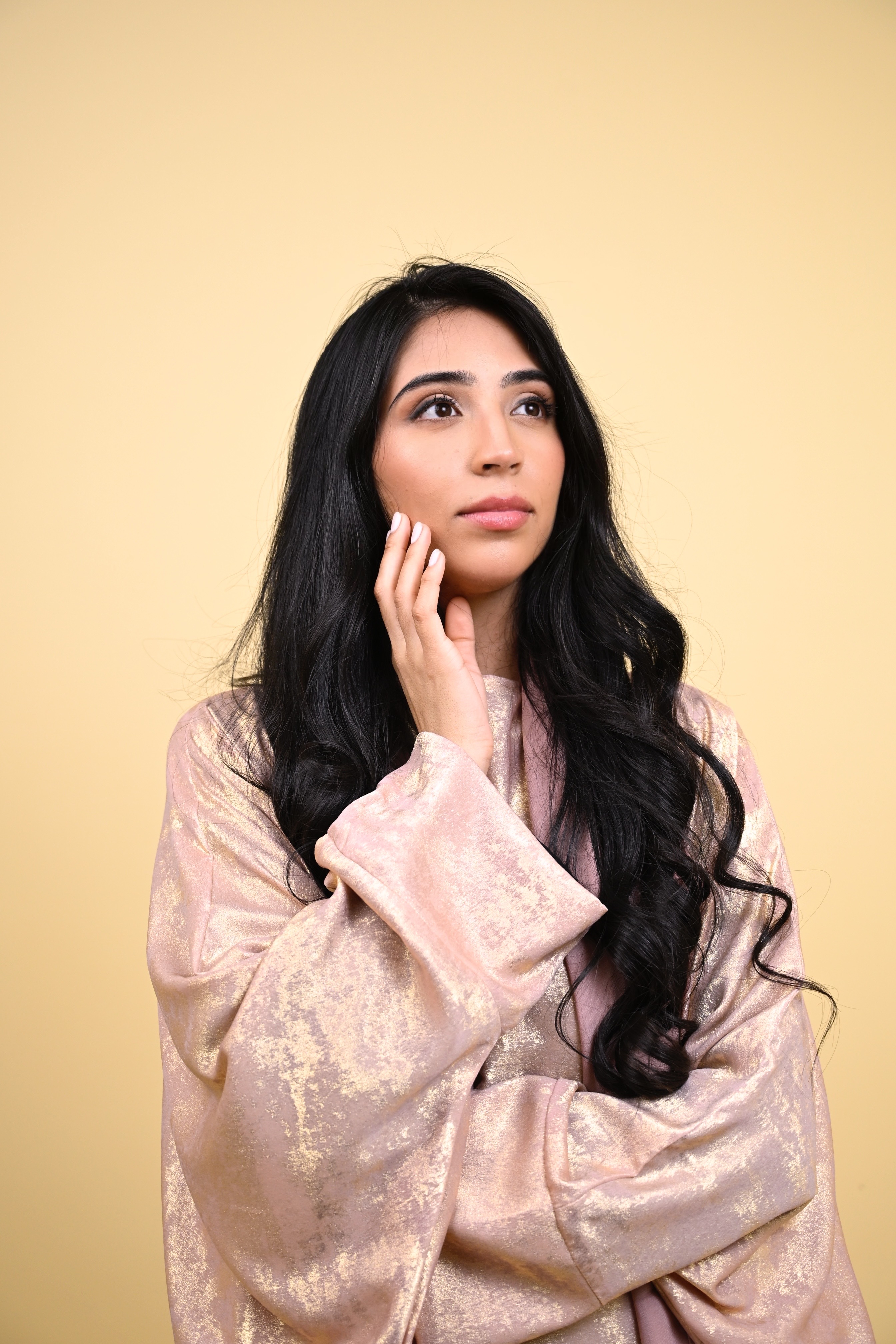 Saba - Foil print Butterfly Abaya 