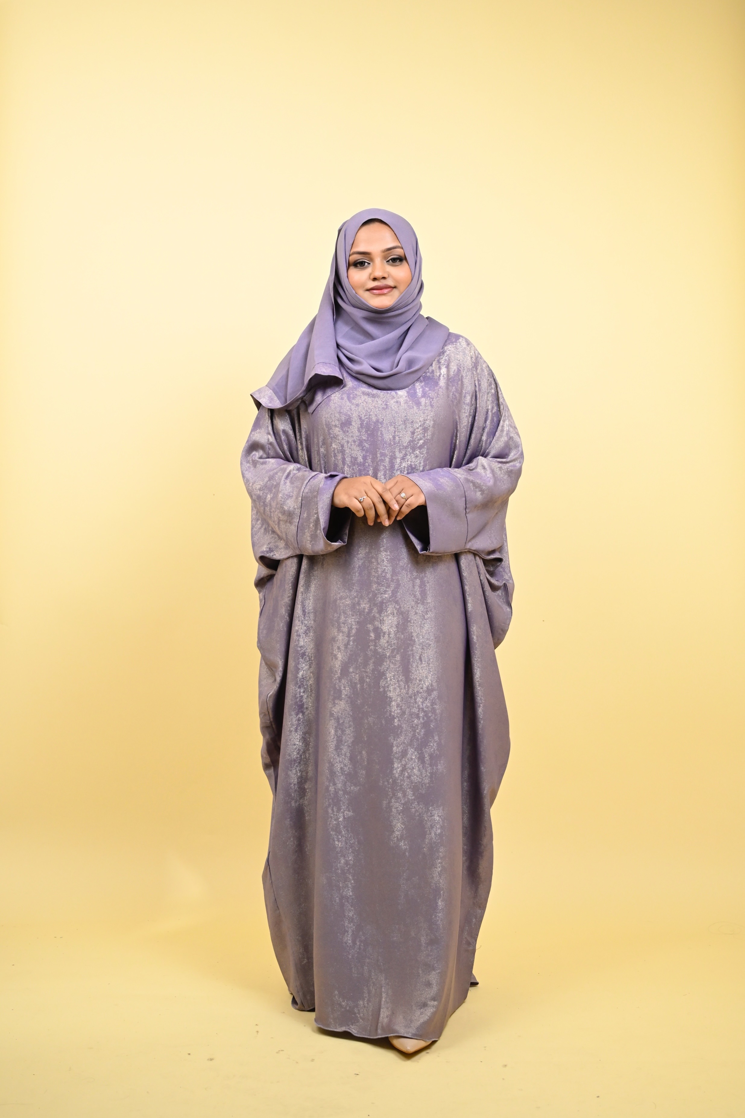 Foil print Butterfly Abaya 