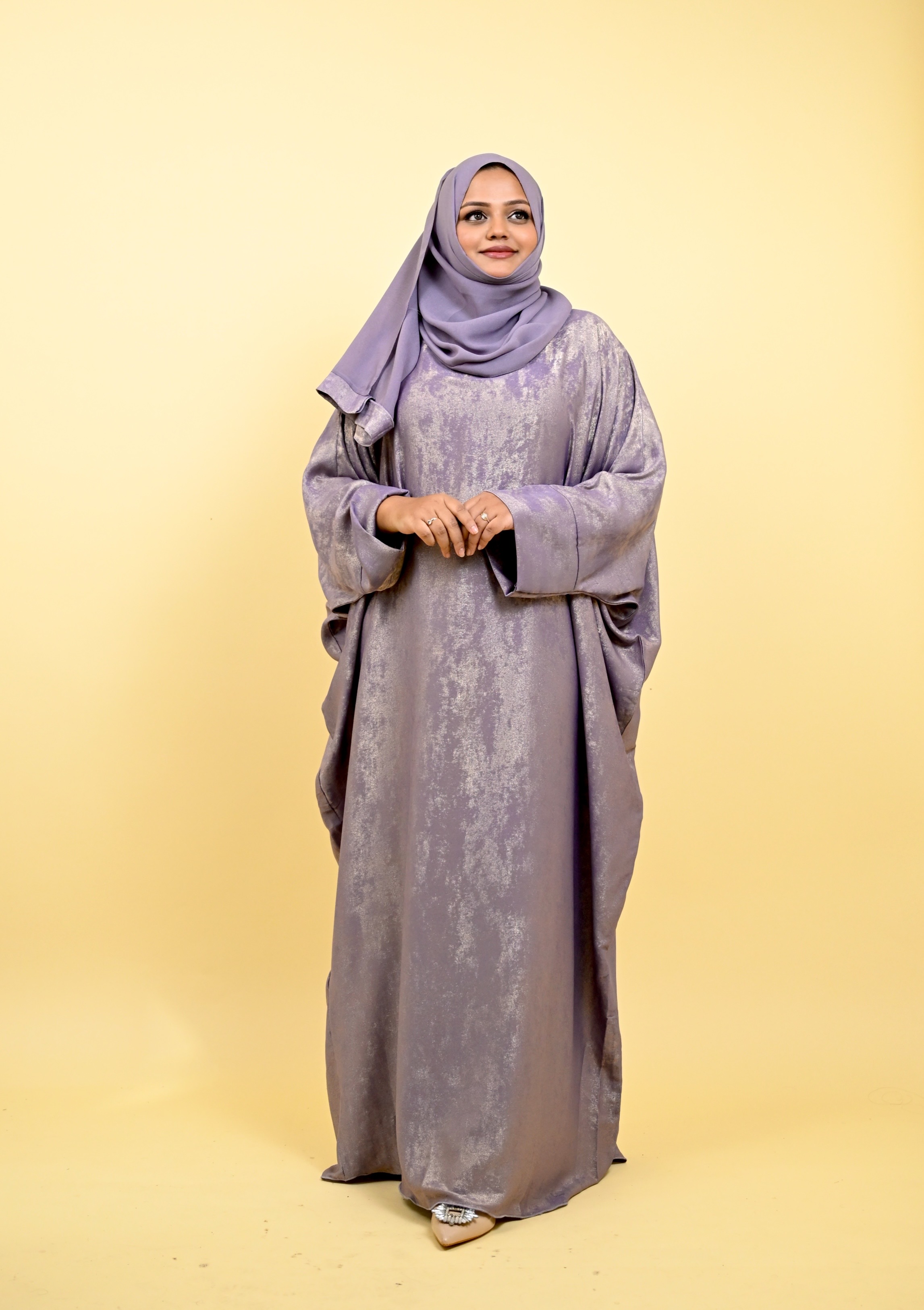 Foil print Butterfly Abaya 