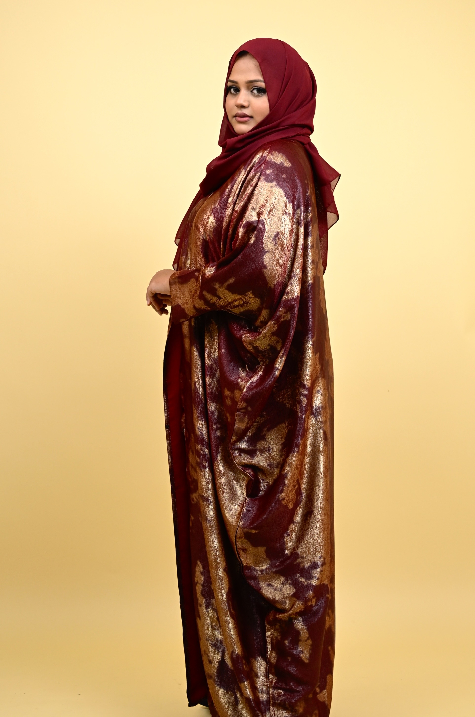 Marah - Foil Abaya kaftan 