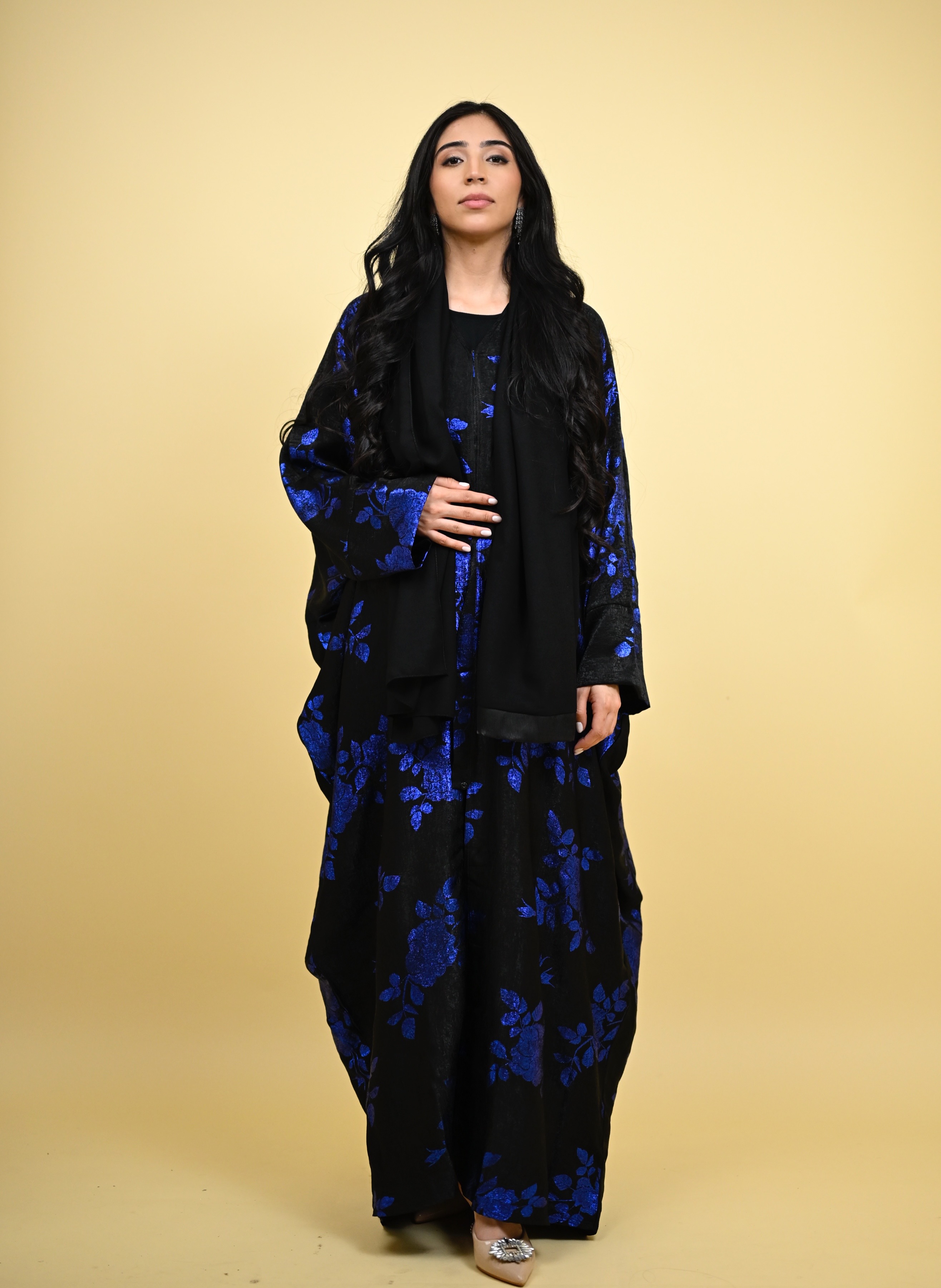 Hadiya- Foil Abaya kaftan 