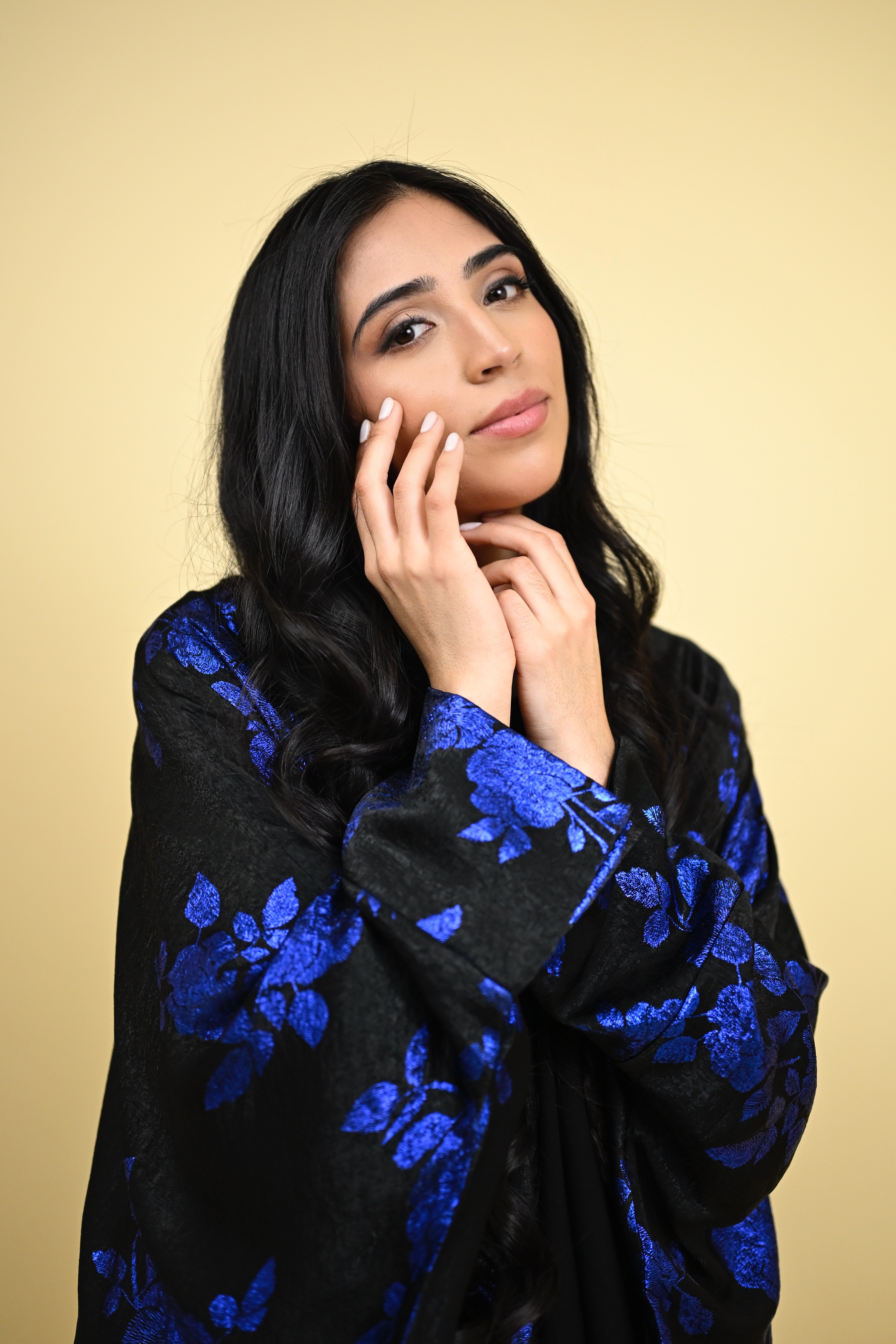 Hadiya- Foil Abaya kaftan 