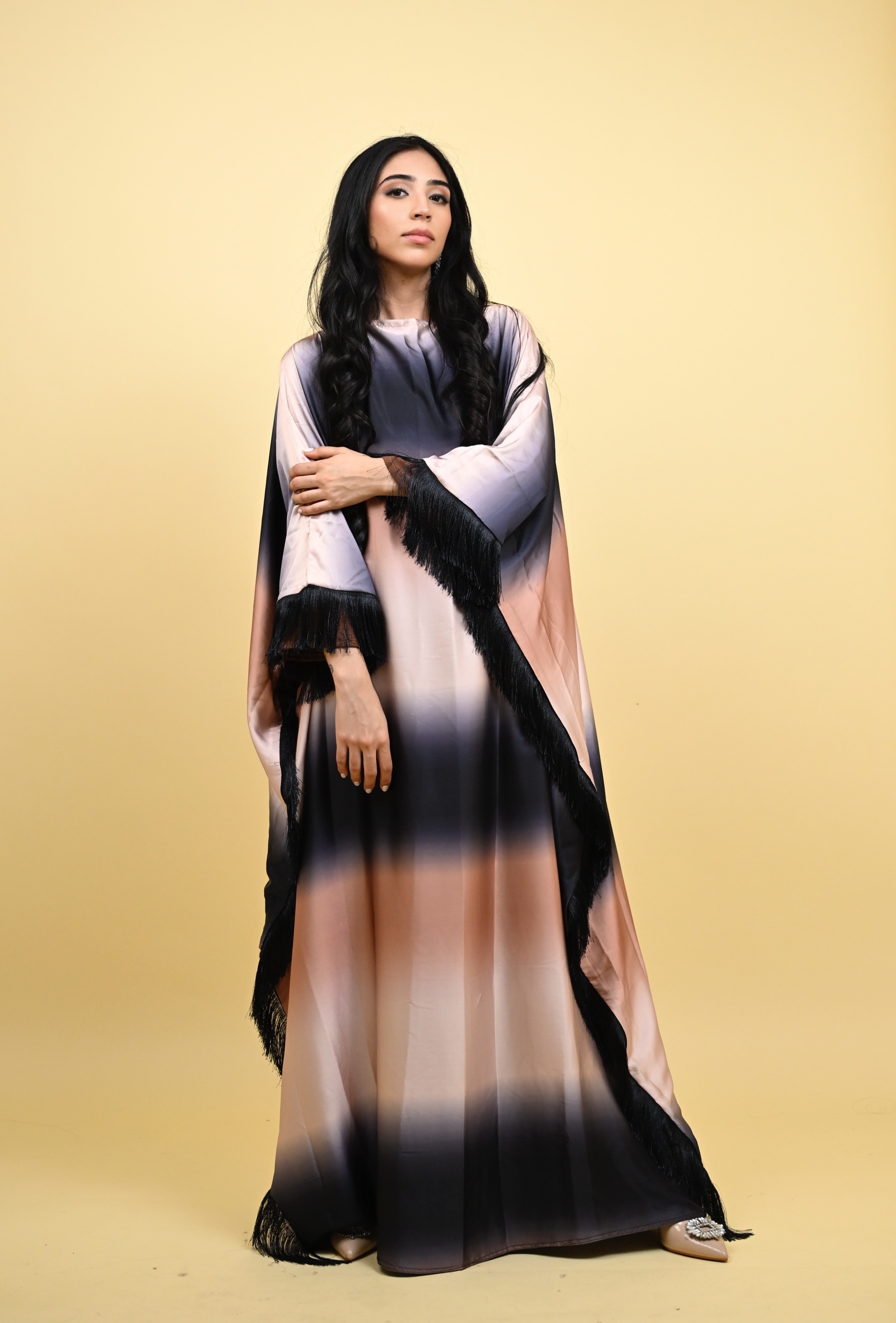 Firdose - Ombre tassel Butterfly  abaya 