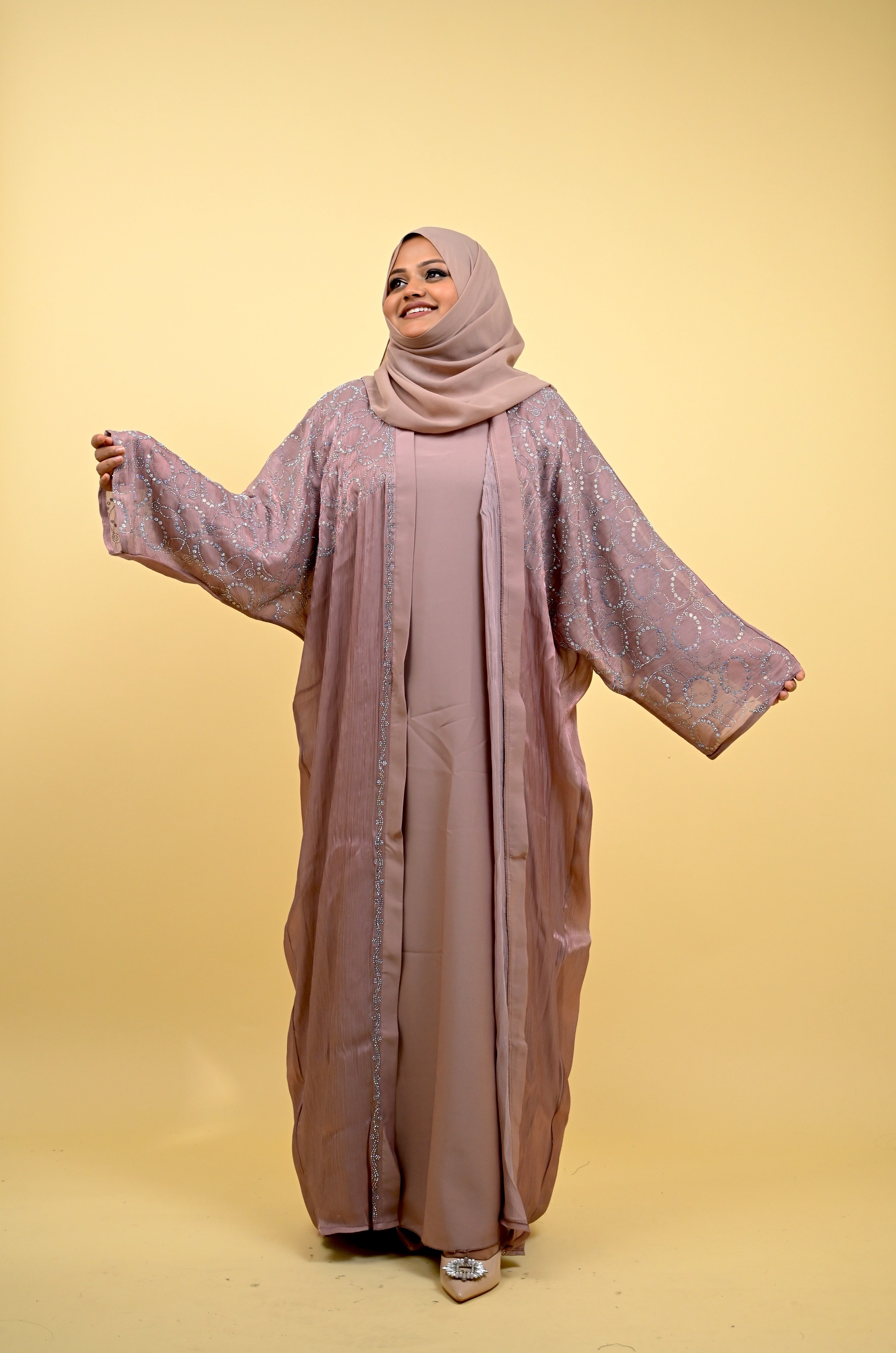 Lilac Organza Abaya