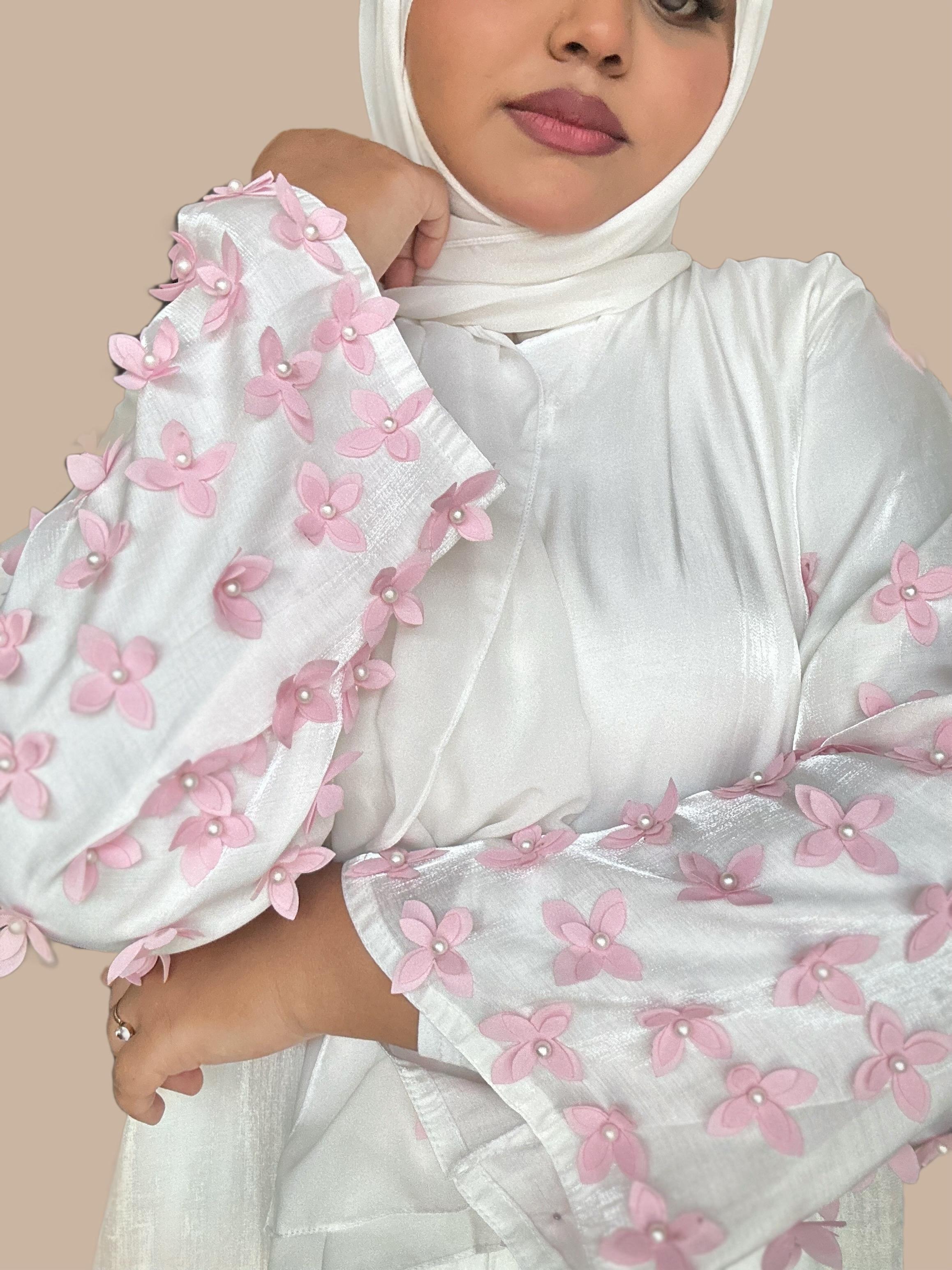 ORGANZA FLORAL ABAYA 