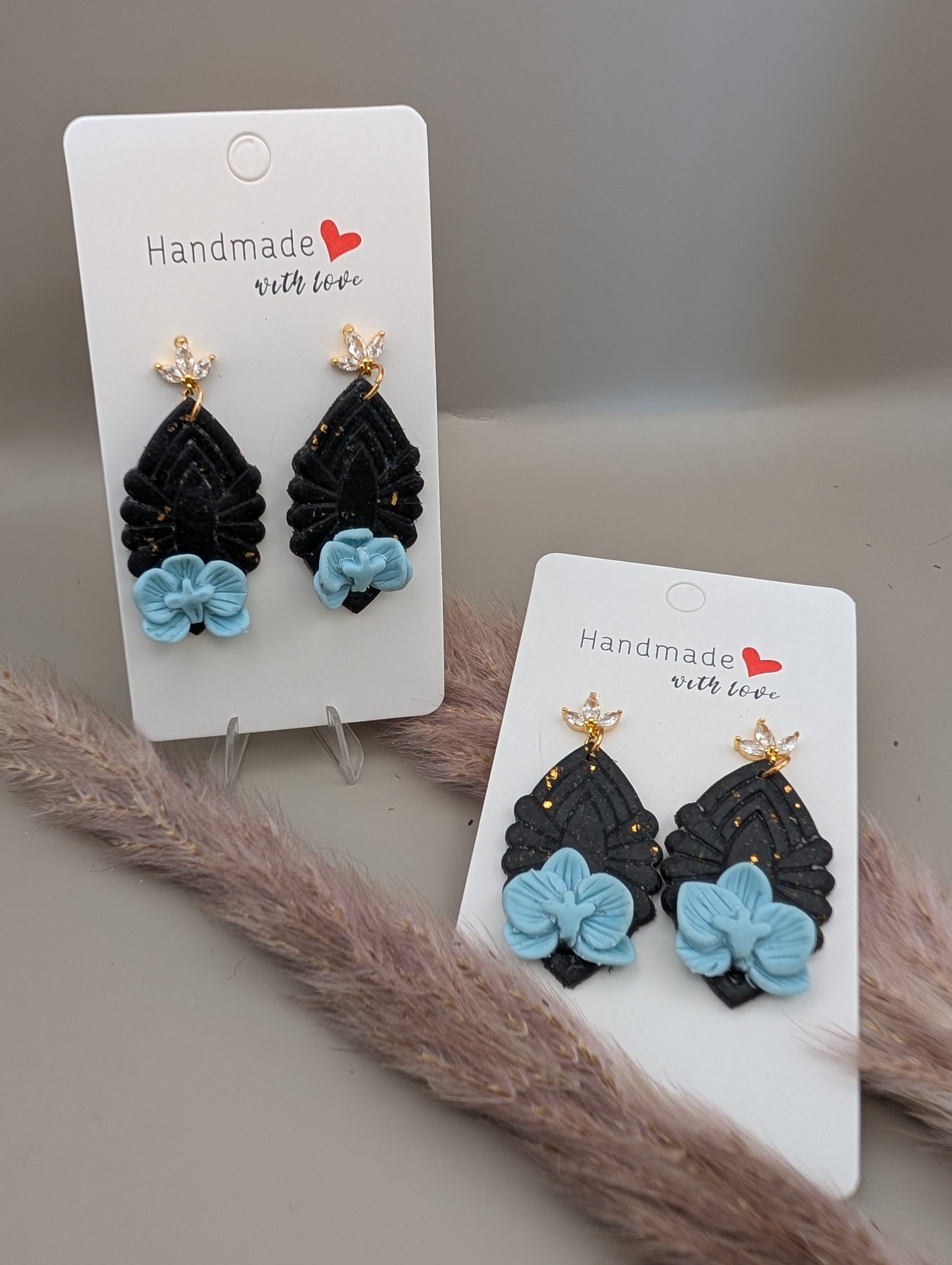 Ohrring "Blaue Orchidee"