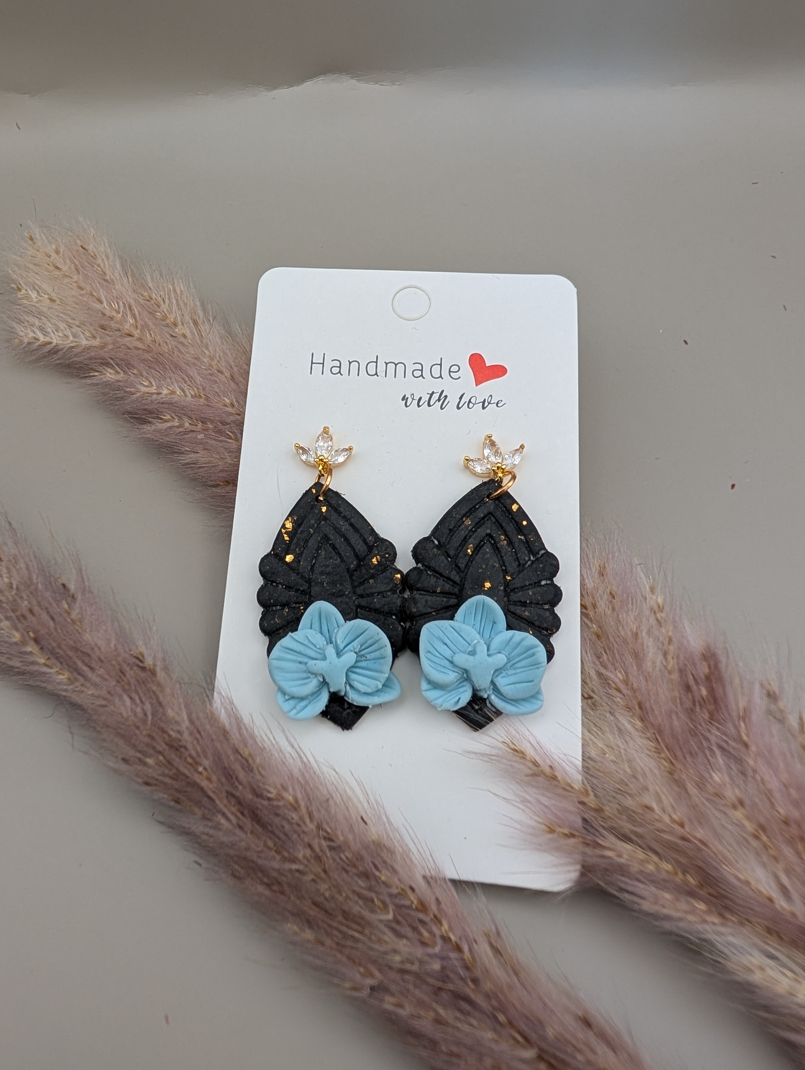 Ohrring "Blaue Orchidee"