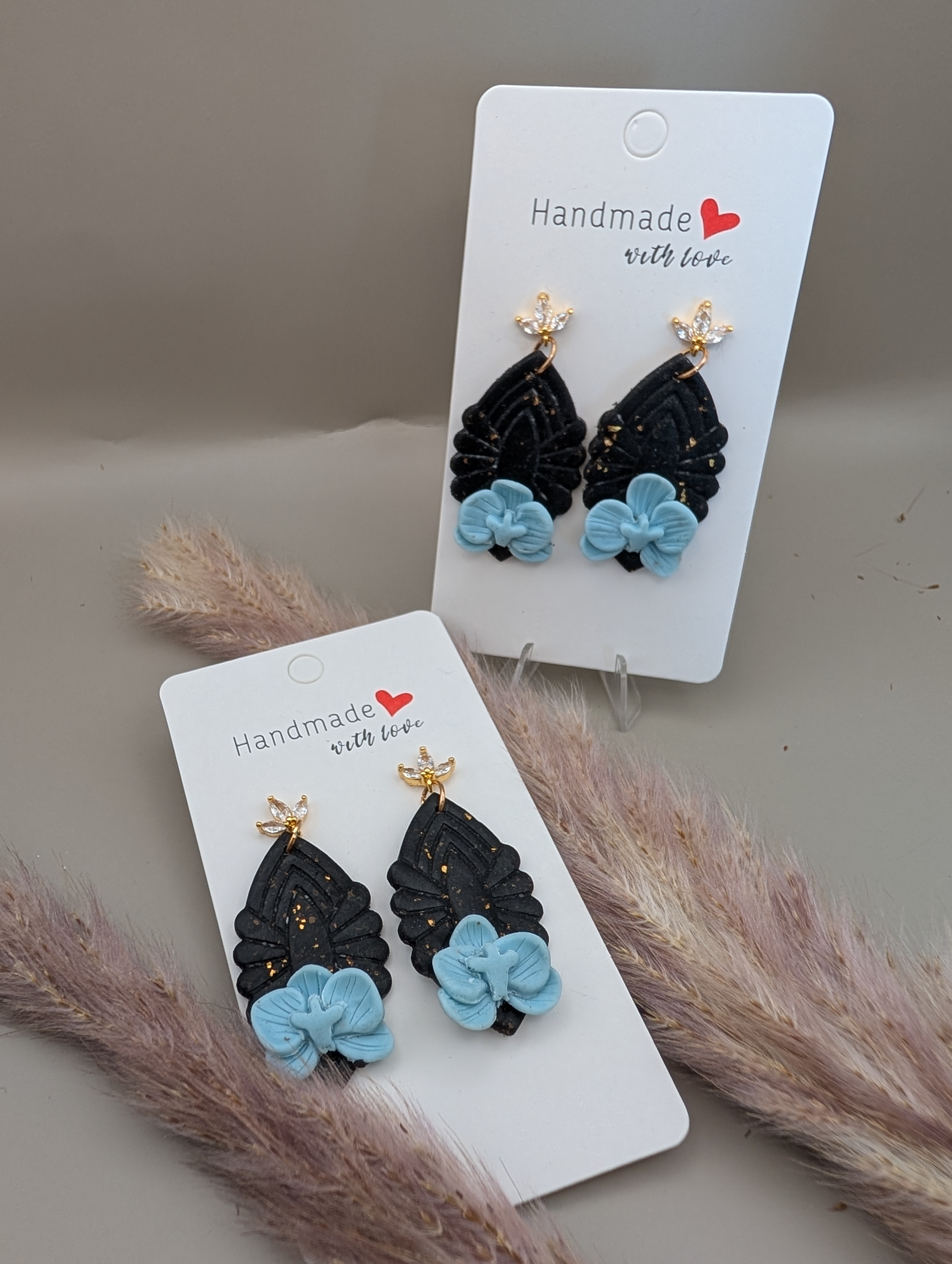 Ohrring "Blaue Orchidee"