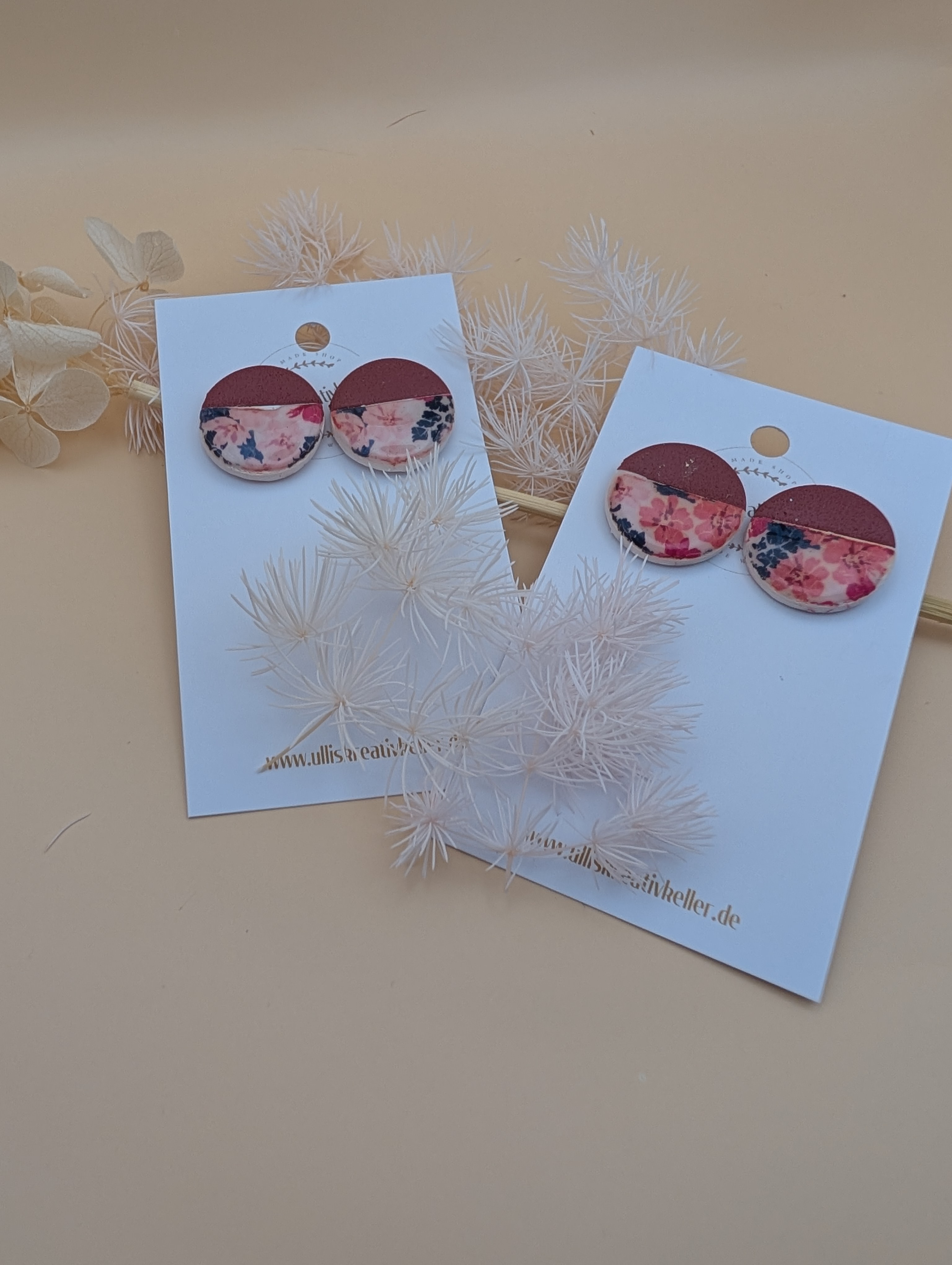 Ohrstecker - Florales Muster