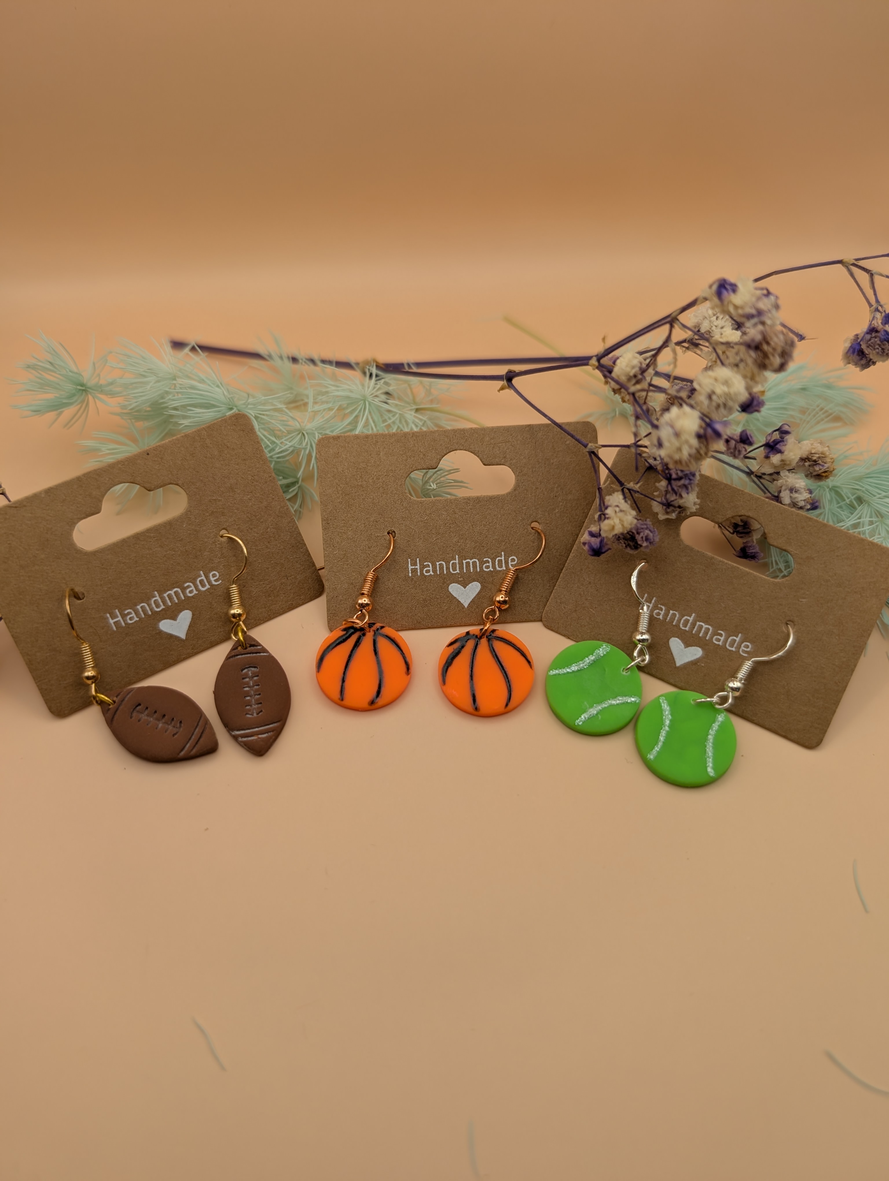 Handgemachte Sport-Ohrringe