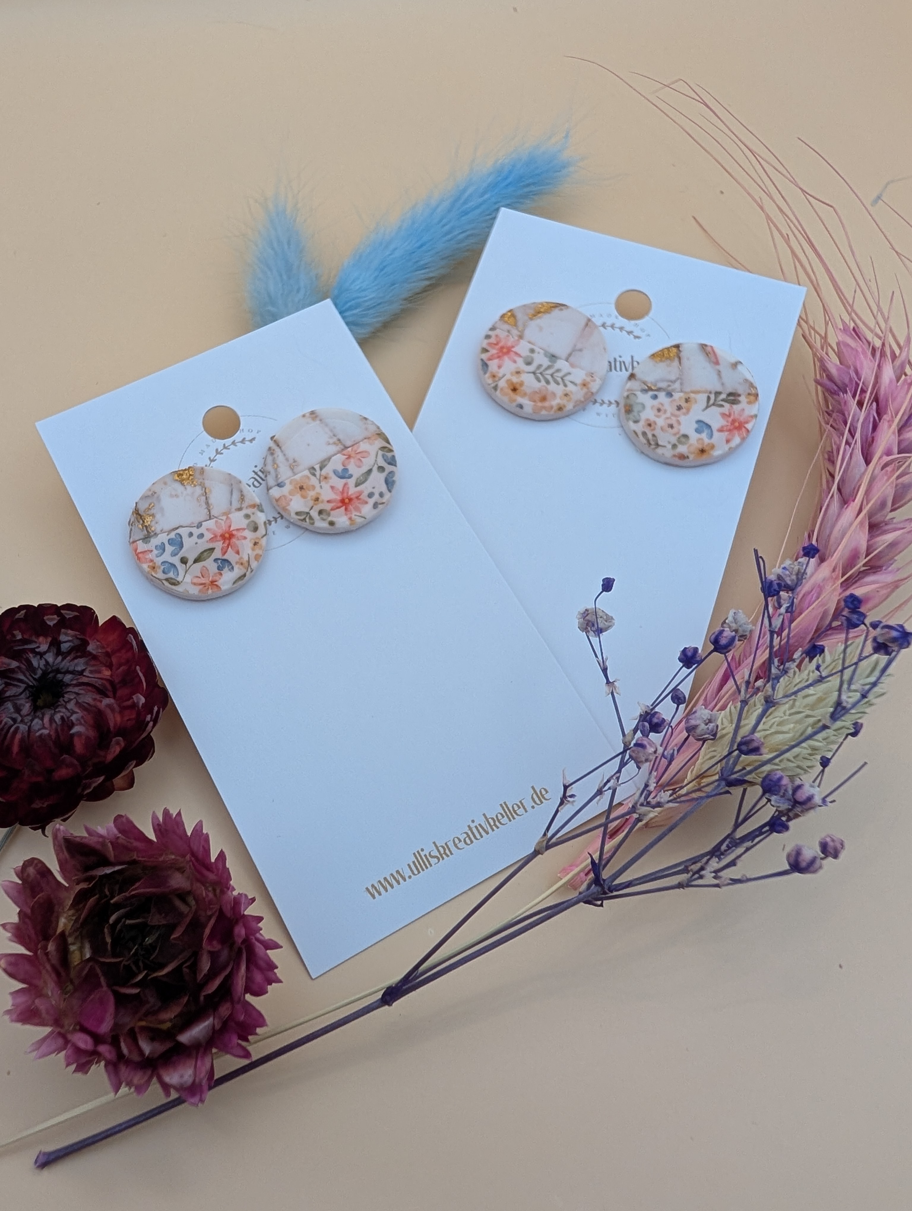 Ohrstecker - Florales Muster