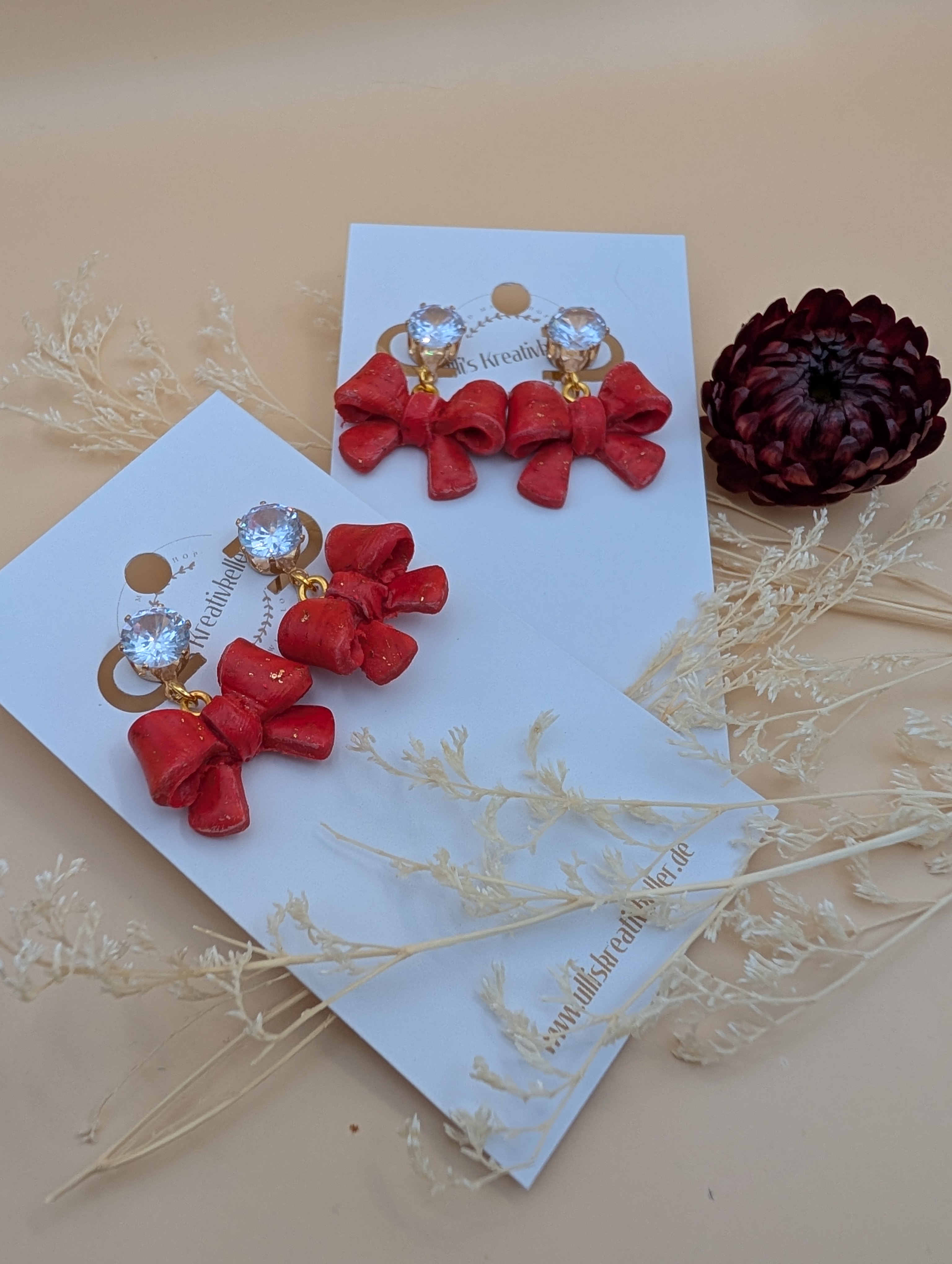 Ohrring herbstliche Schleife