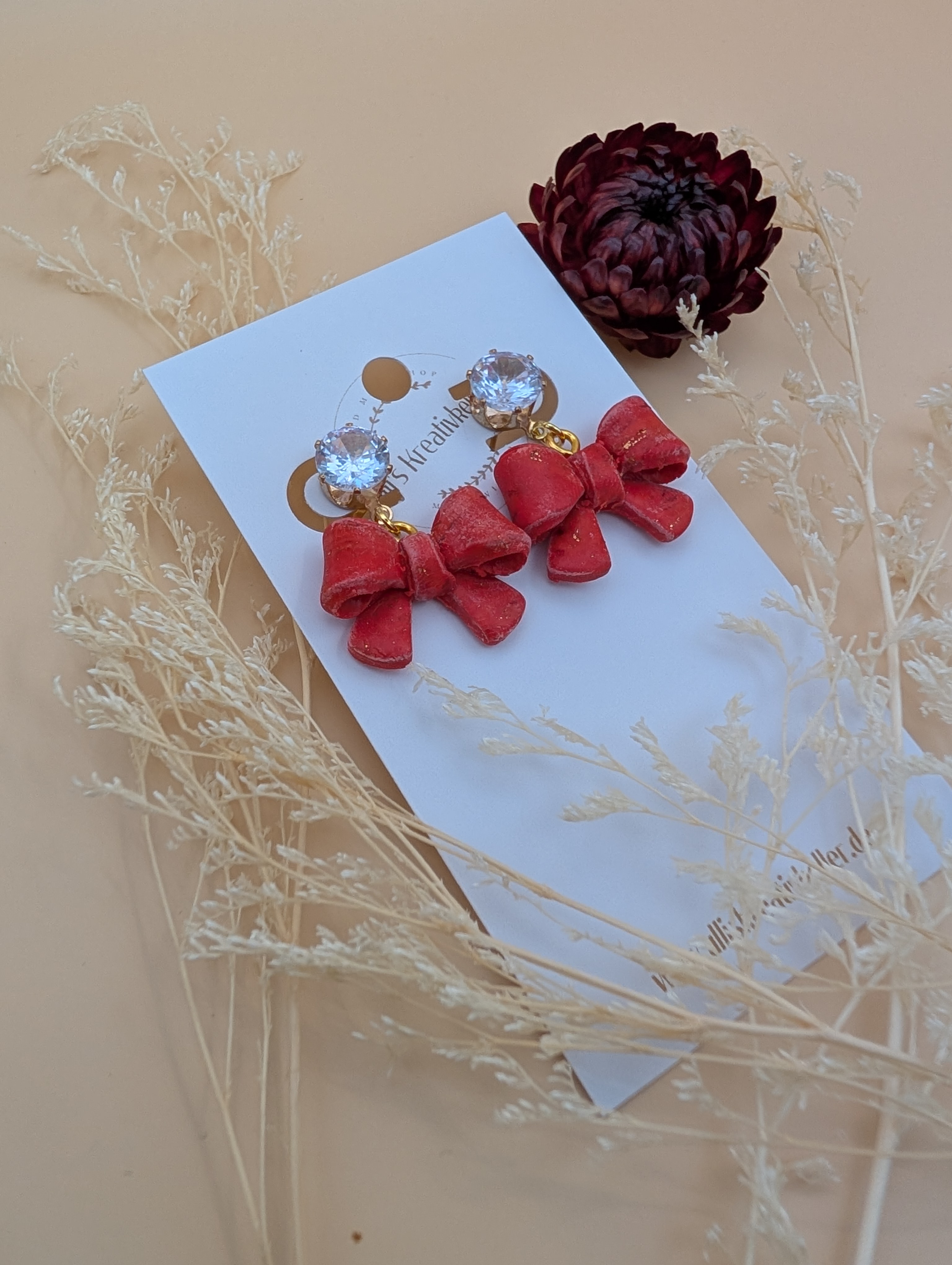 Ohrring herbstliche Schleife