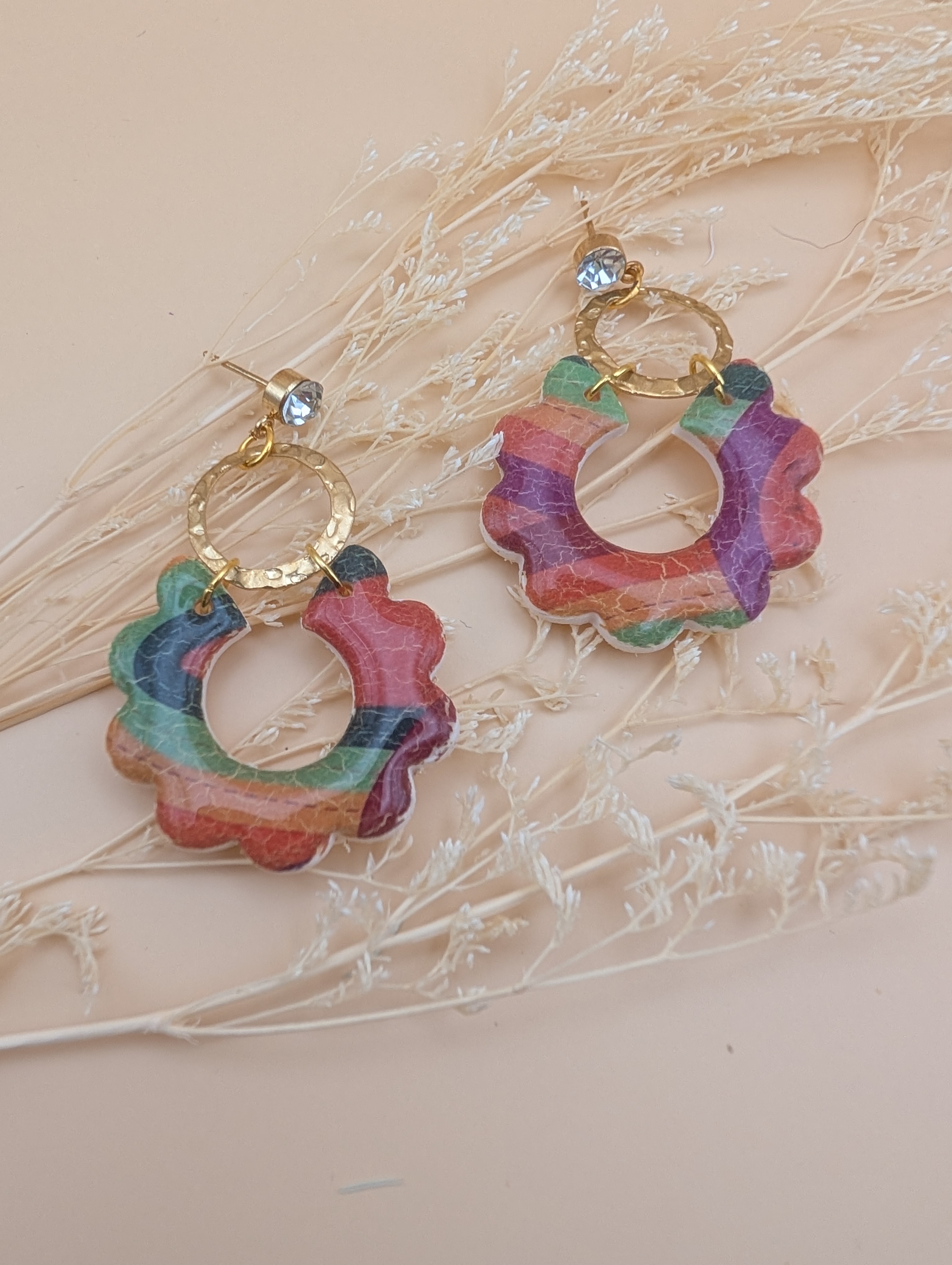 Ohrring Rainbow Flower