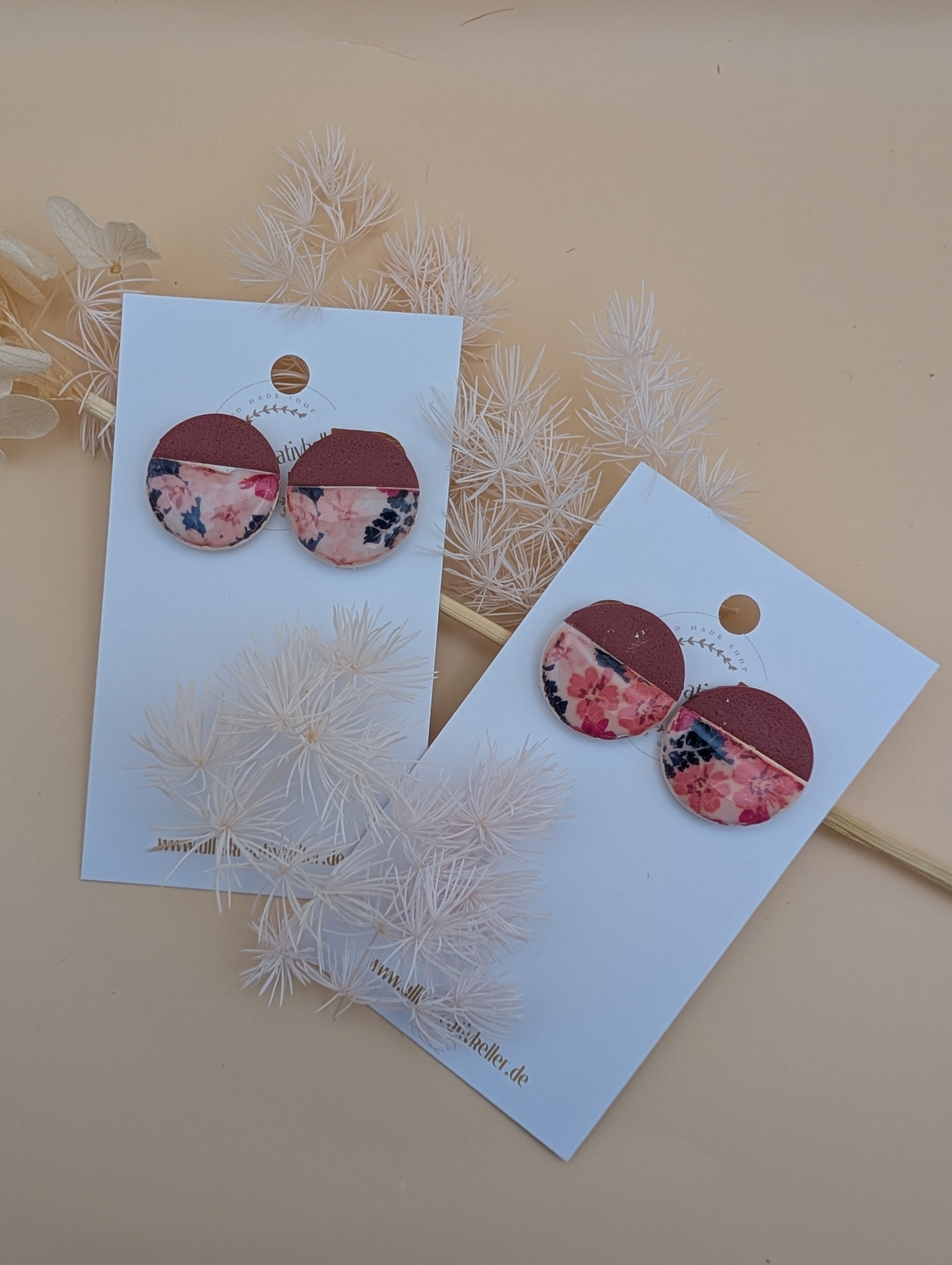 Ohrstecker - Florales Muster