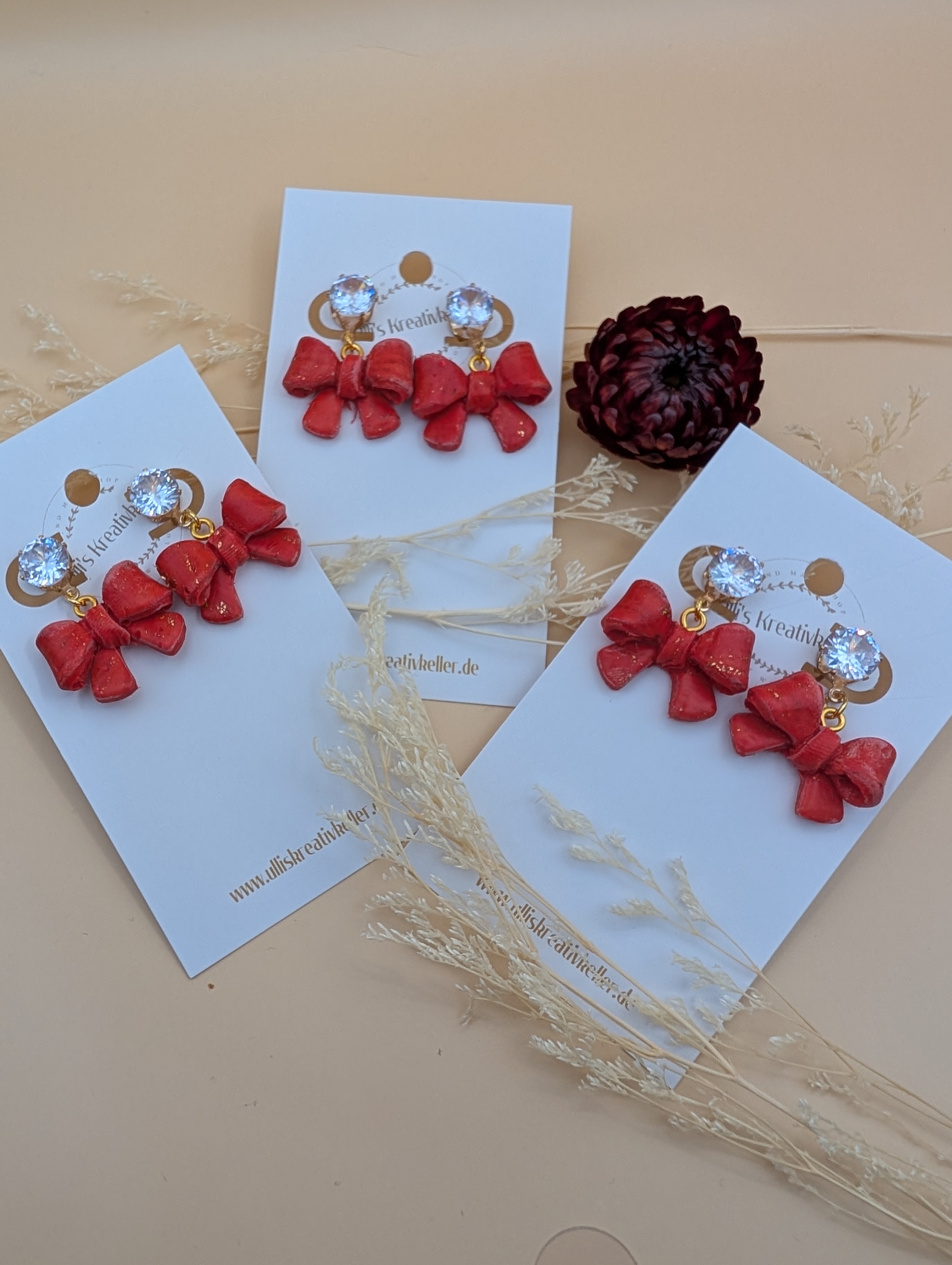 Ohrring herbstliche Schleife