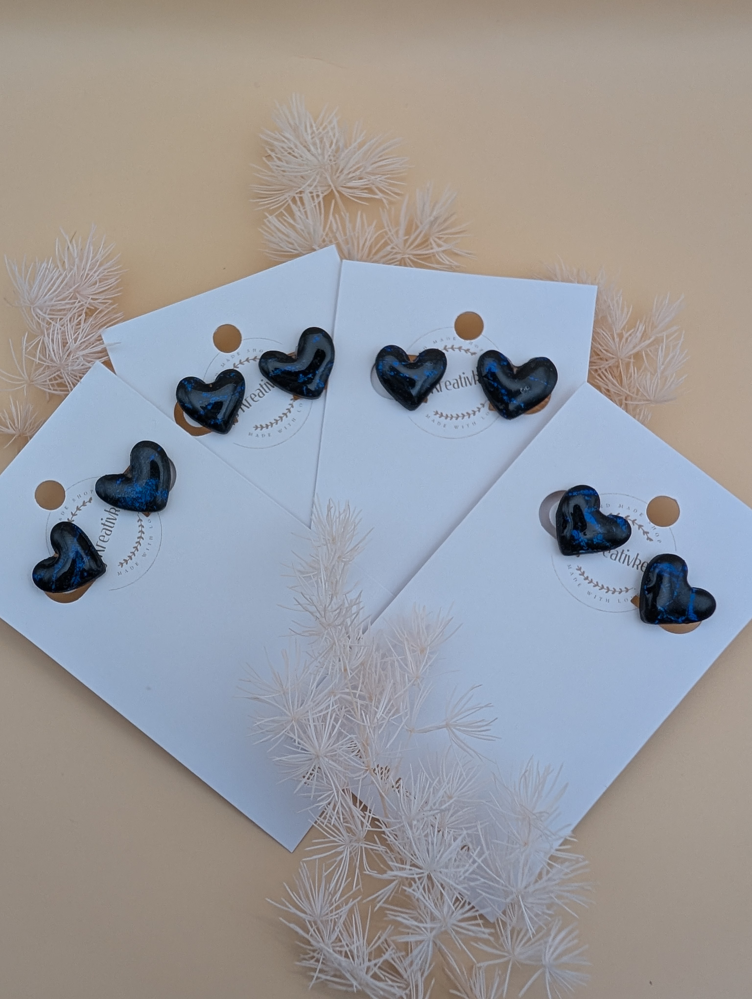 Ohrstecker dark Heart