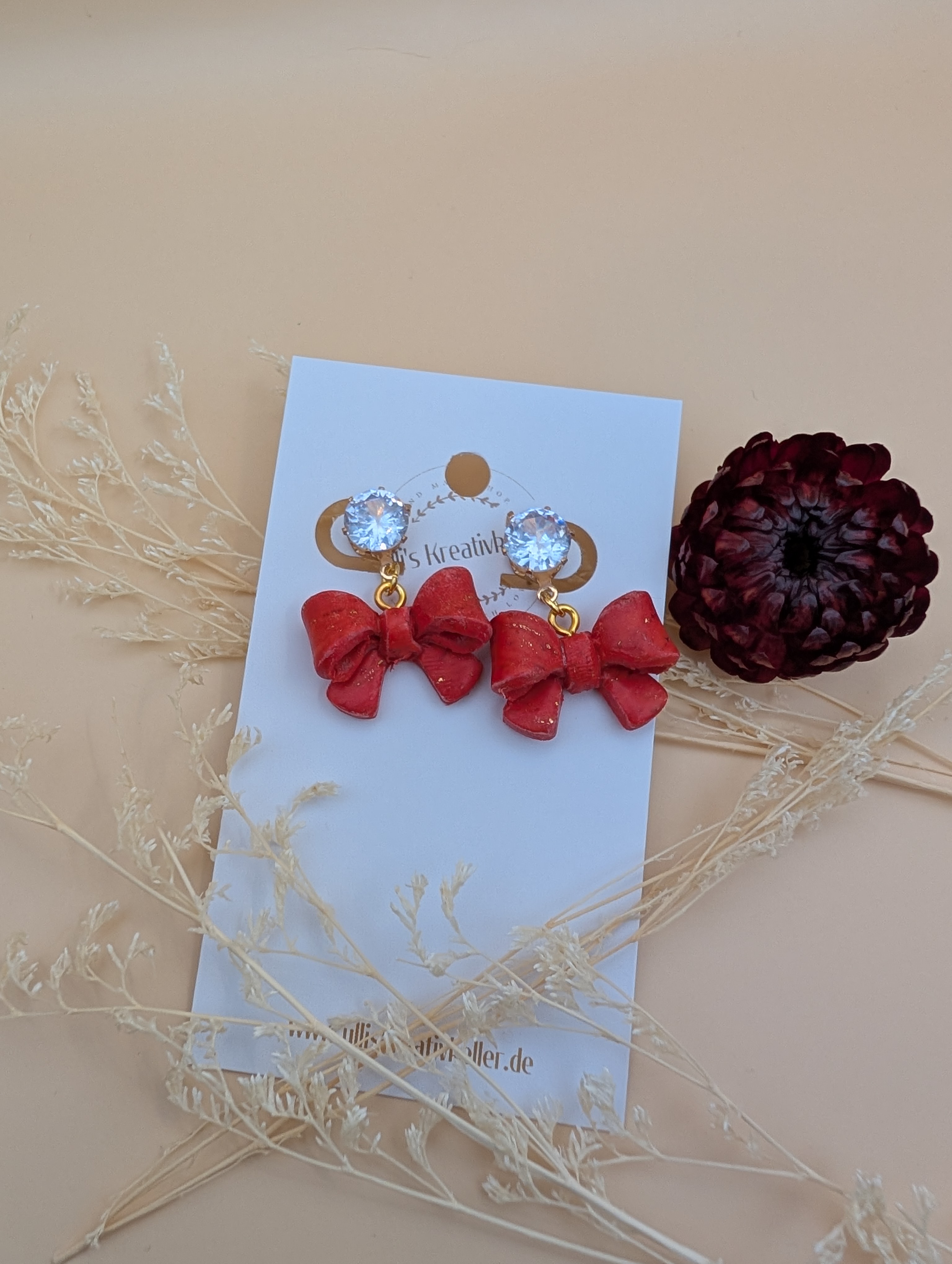 Ohrring herbstliche Schleife