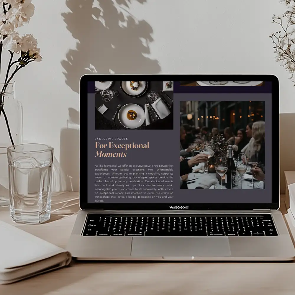 The Richmond . Wix Editor Template for Venues, Restaurants, Clubs, Cafes