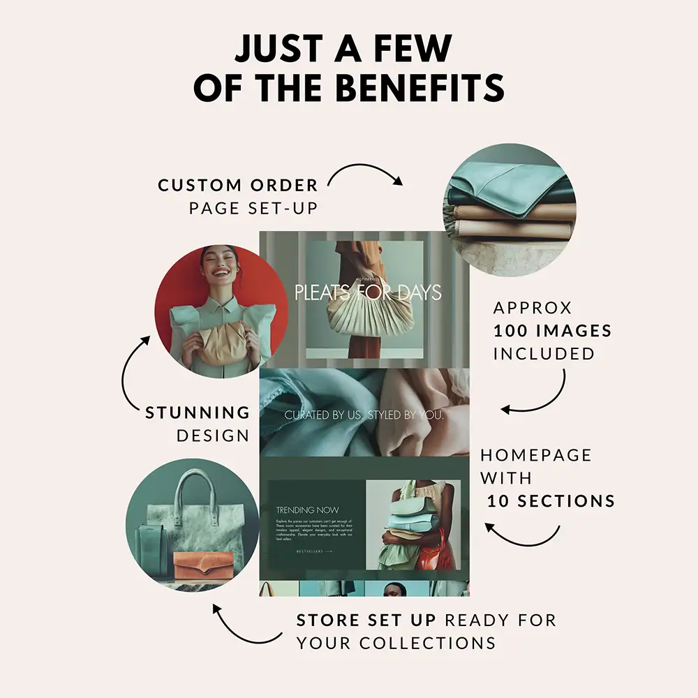 Lux Curator . Wix Website Template for Fashion, Lifestyle, Accesories