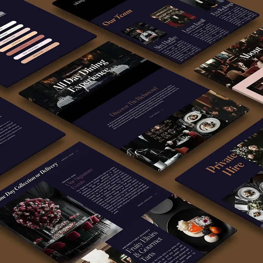 The Richmond . Wix Editor Template for Venues, Restaurants, Clubs, Cafes