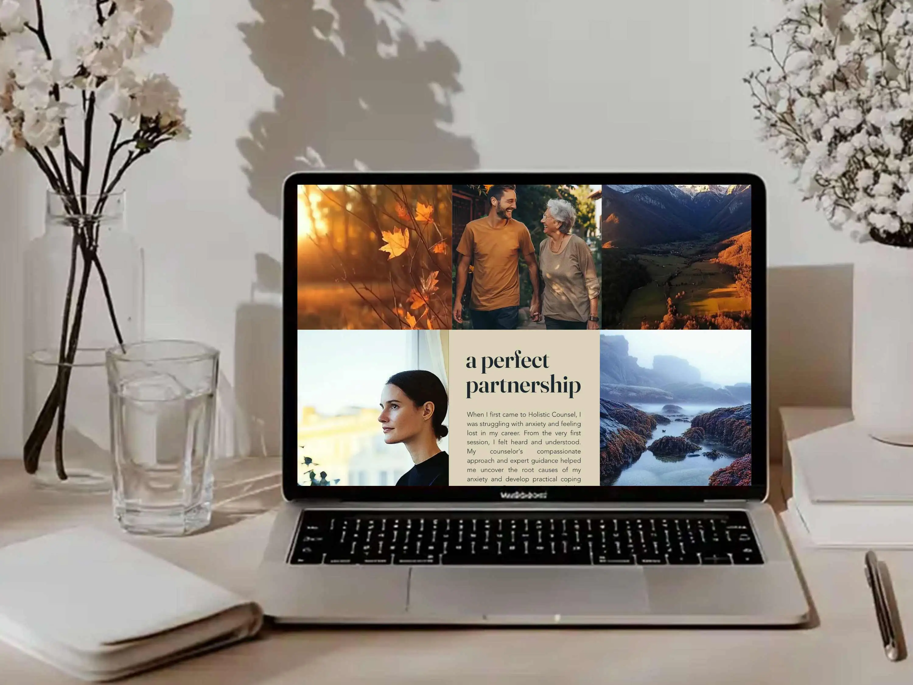 Holistic Counselling . Wix Template for Wellness Healing Practitioners, Therapists and Teachers
