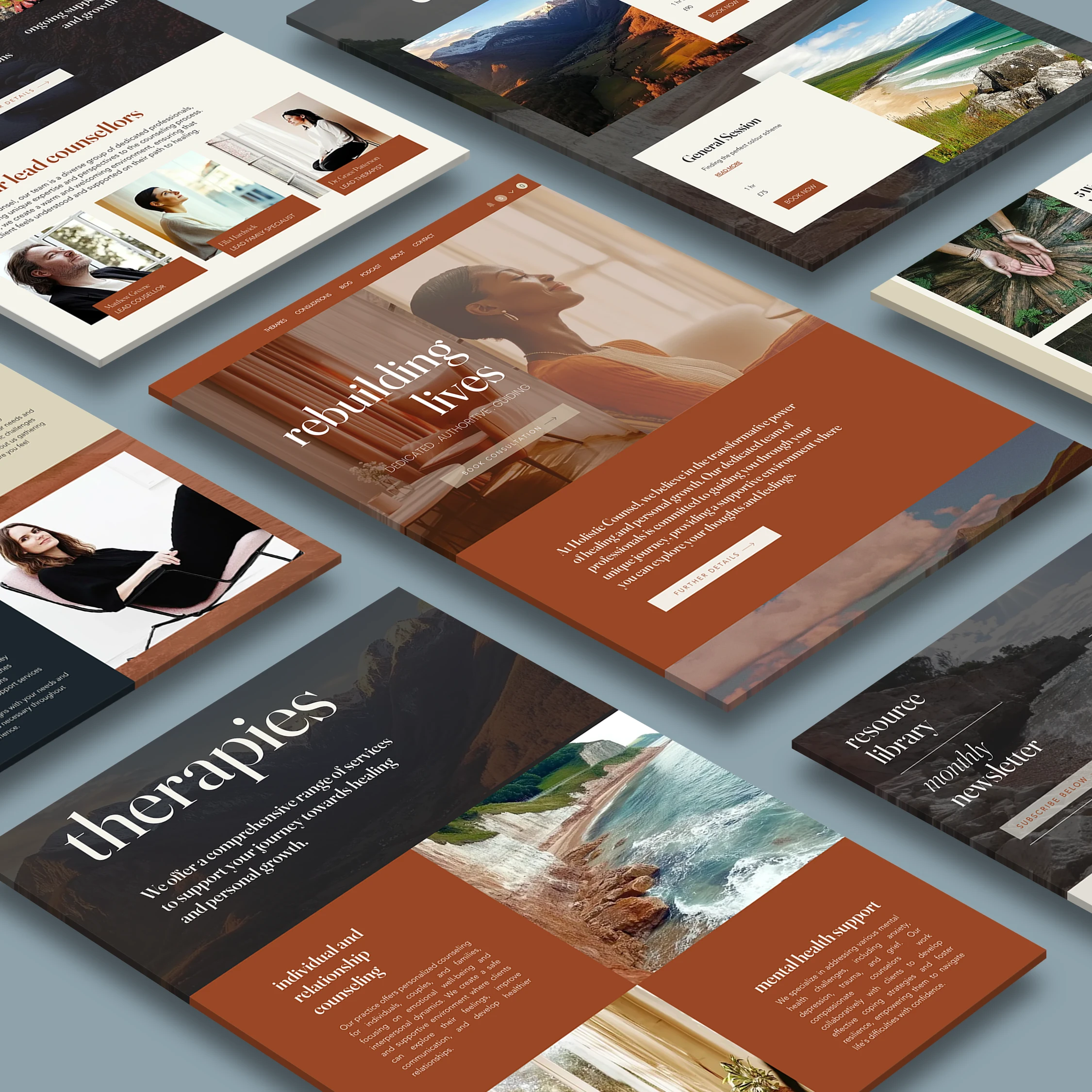 Holistic Counselling . Wix Template for Wellness Healing Practitioners, Therapists and Teachers