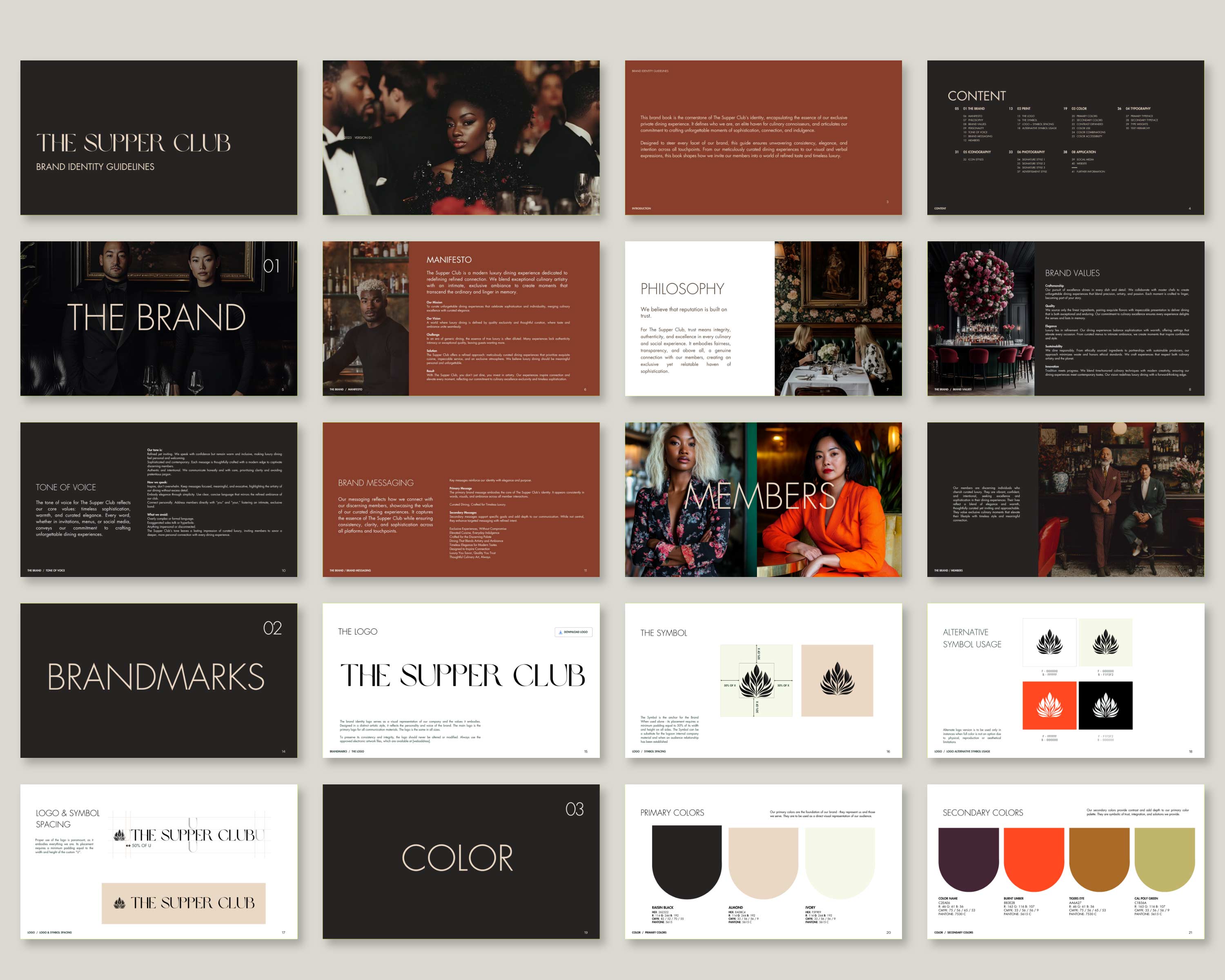 Supper Luxury Brand Identity Guidelines . Canva Template