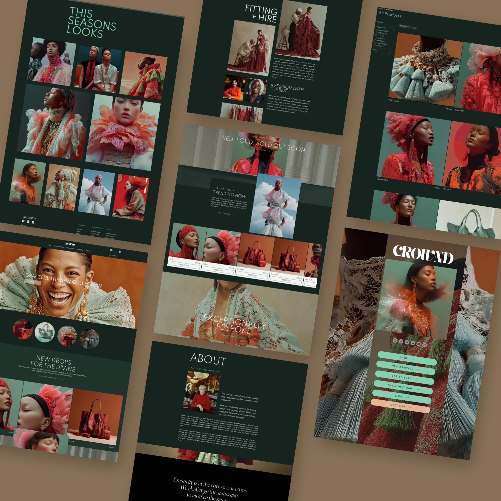 Crownd  .  Wix Template: Boutique Store for Luxury Goods, Fashion, Accessories