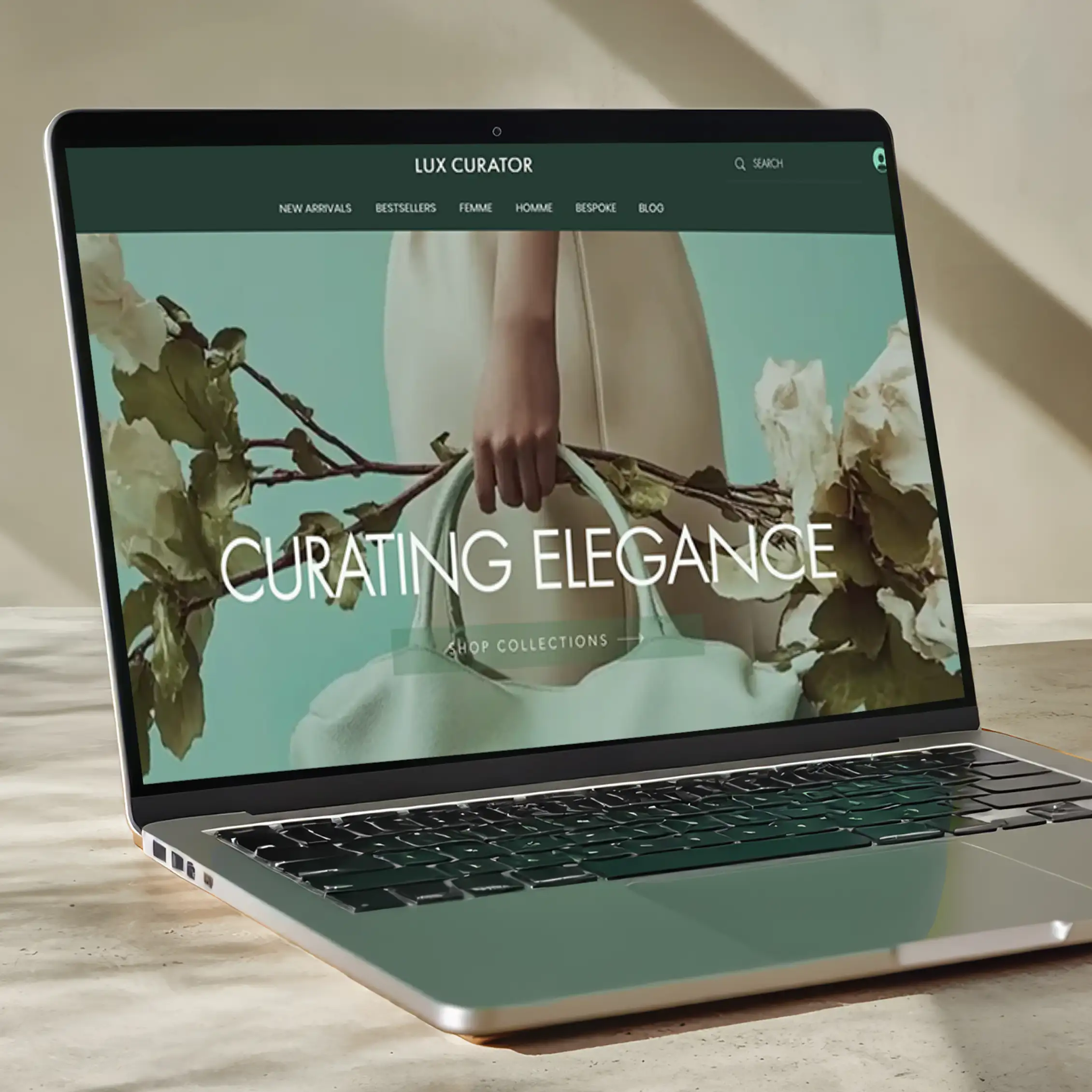 Lux Curator . Wix Website Template for Fashion, Lifestyle, Accesories