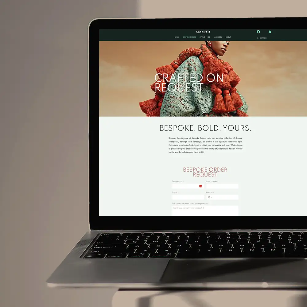 Crownd  .  Wix Template: Boutique Store for Luxury Goods, Fashion, Accessories