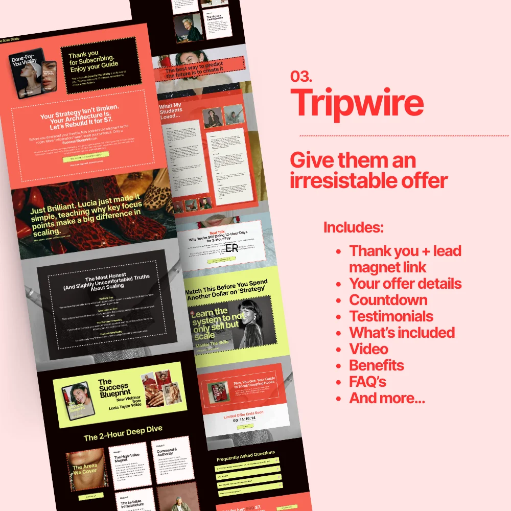 Multi Step Sales Funnel with TripWire + Upsell . Systeme.io 