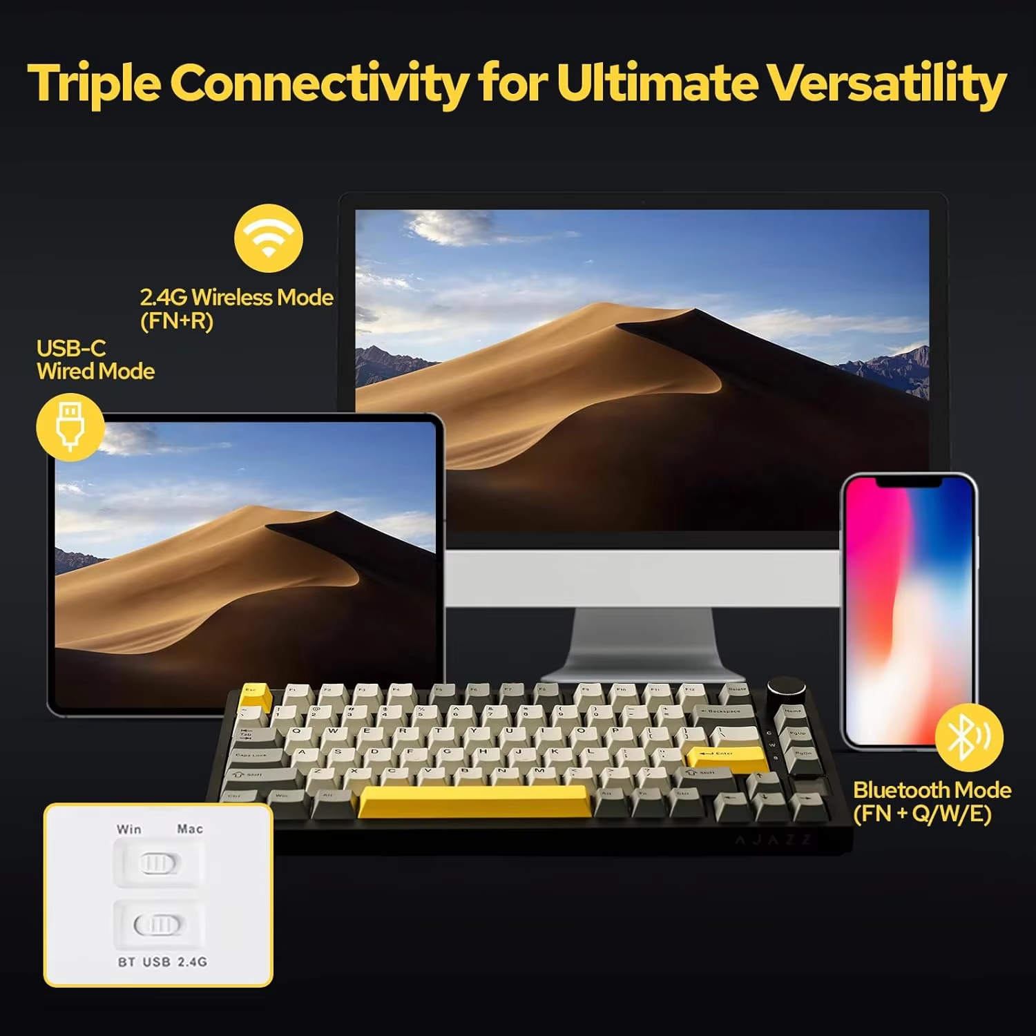 (AOW - Website Category) Ajazz AK820 Pro Gaming Mechanical Keyboard