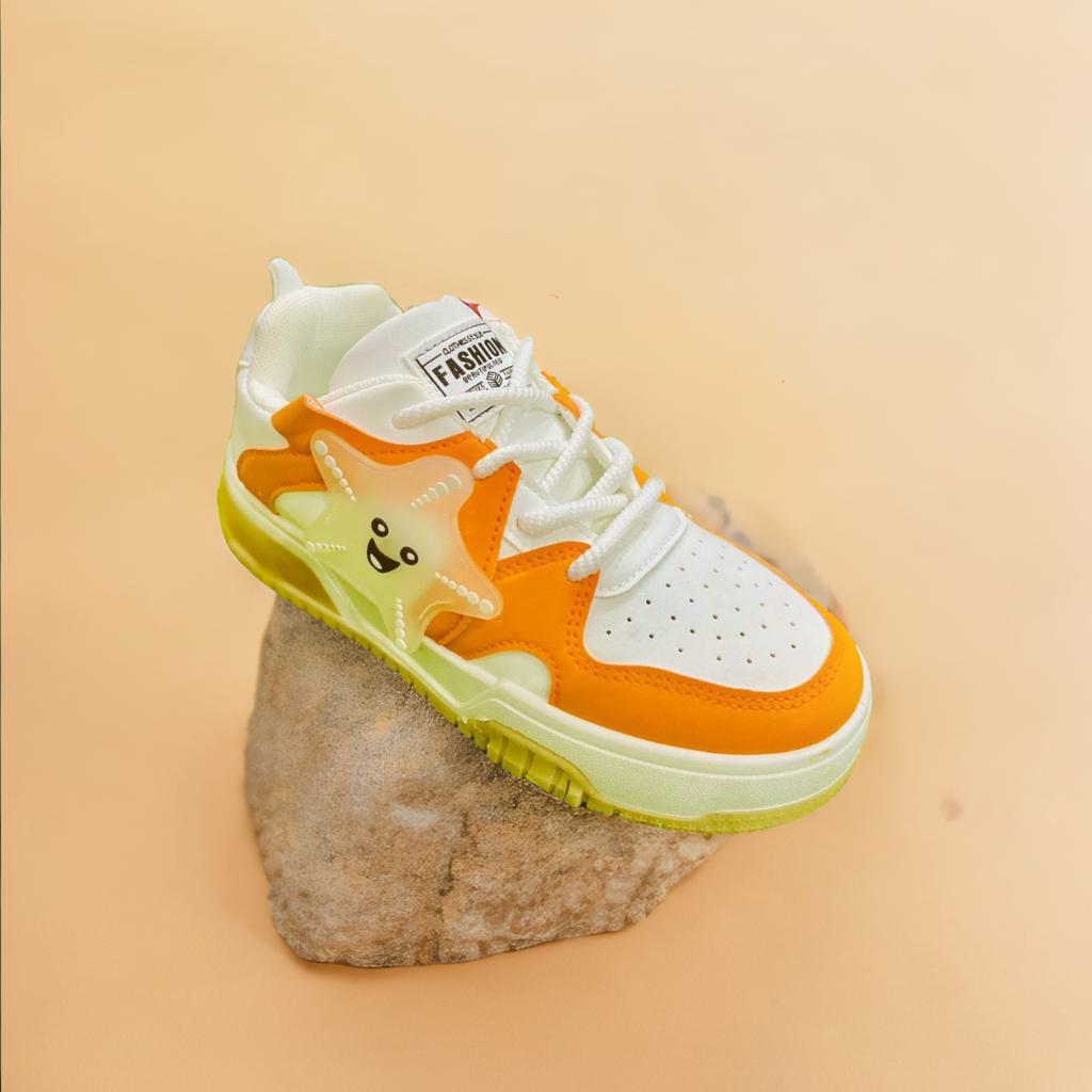 (PK - Website Categroy) Stylish Orange and White Sneaker - Stylish Women's Casual