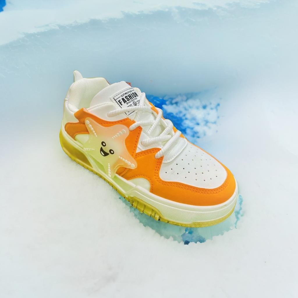 (PK - Website Categroy) Stylish Orange and White Sneaker - Stylish Women's Casual