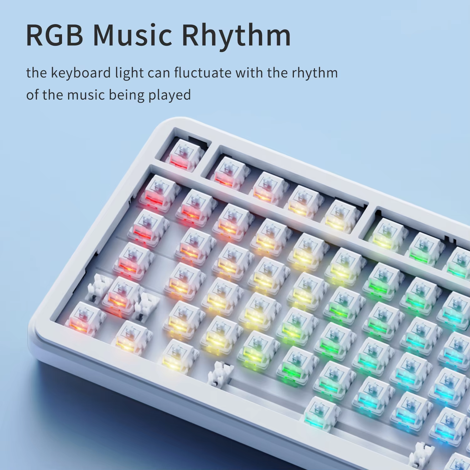 (AOW - Website Categroy) Ajazz AK820 MAX 75% Mechanical Keyboard, Gaming Keyboard with TFT Screen and Knobs, Bluetooth/Wireless/Wired Customized Keyboard | RGB Mechanical Keyboard