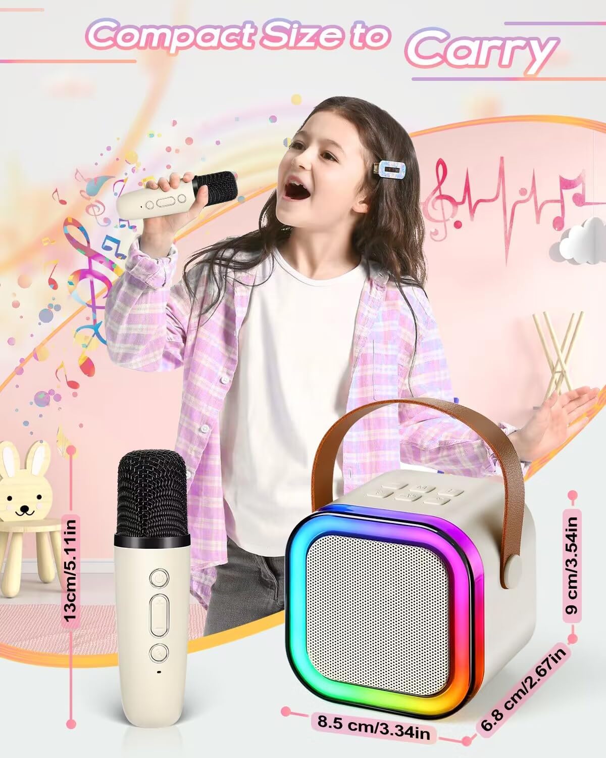 Portable Karaoke Microphone and Speaker Set
