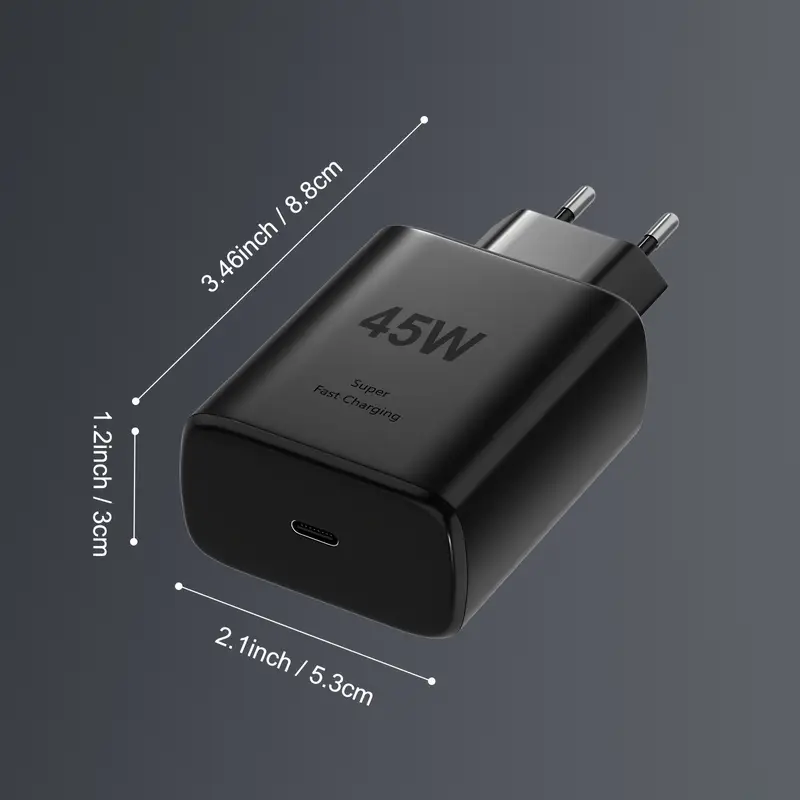 Super Fast Charger 45W Type C with 6ft Cable