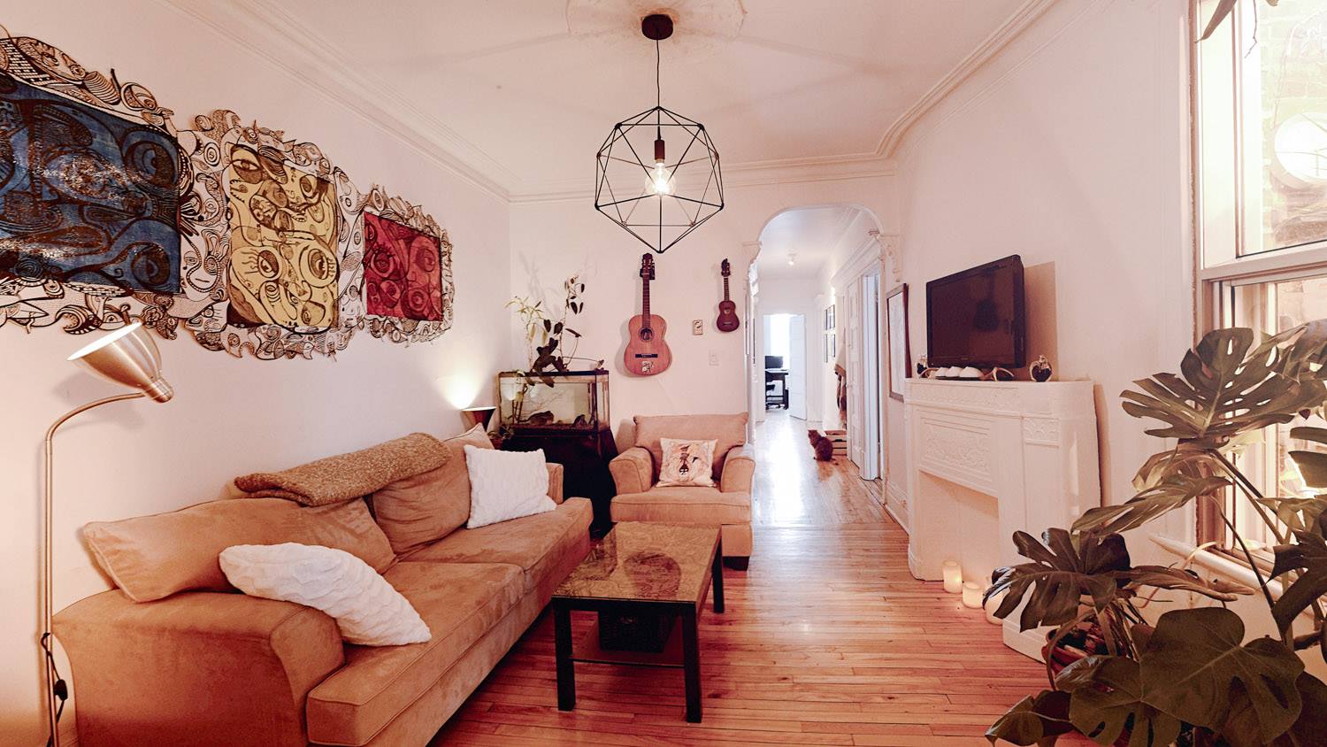 Suspension géométrique vintage