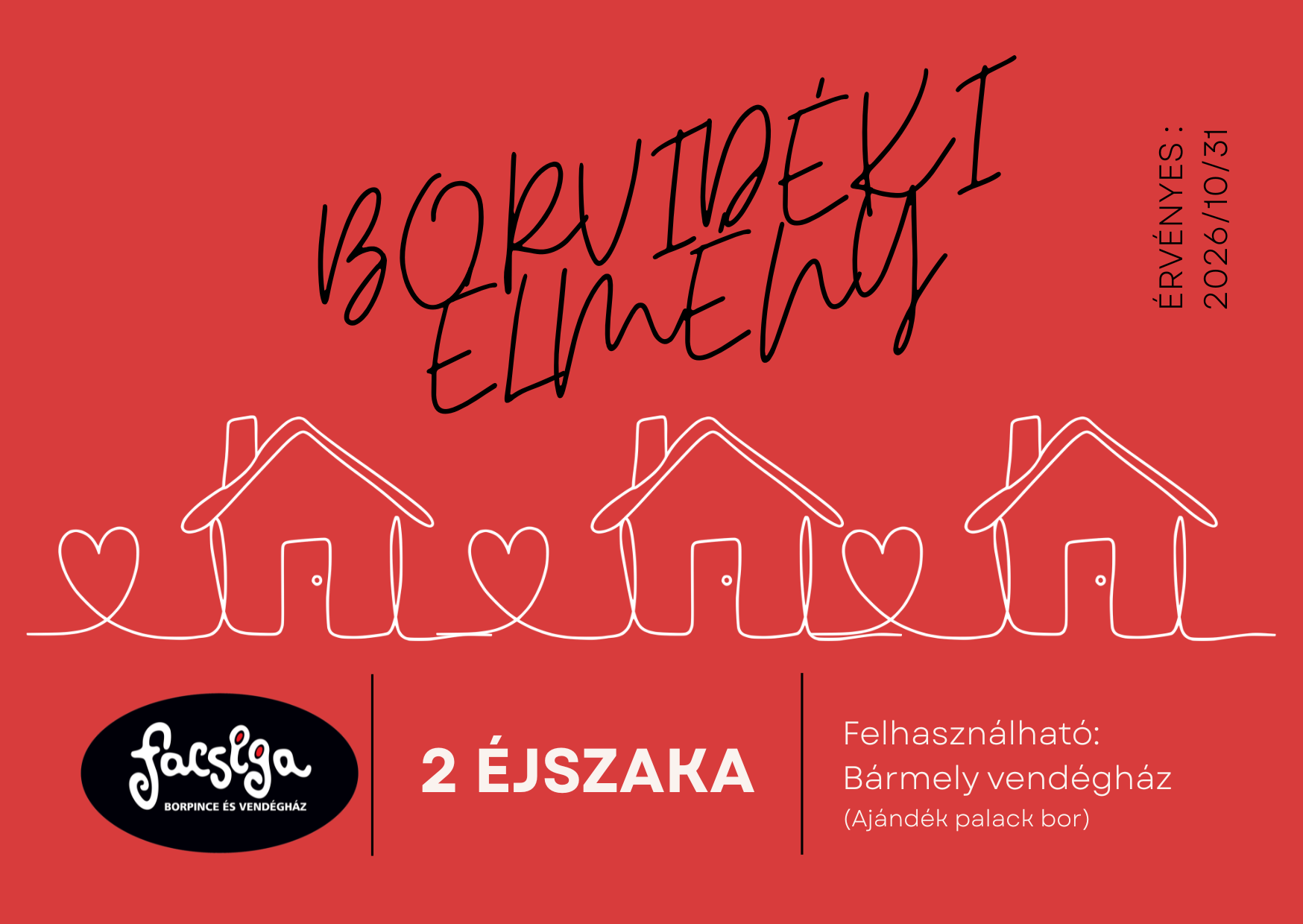 Szálláshely kupon (2 éjszaka)