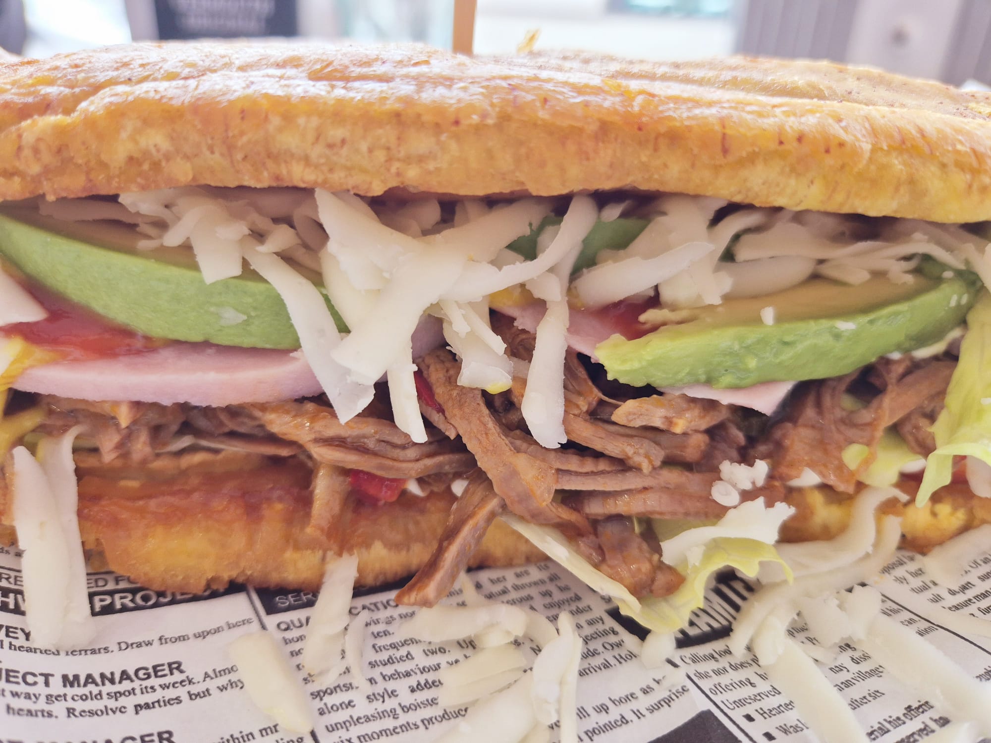 Patacón Carne Mechada 