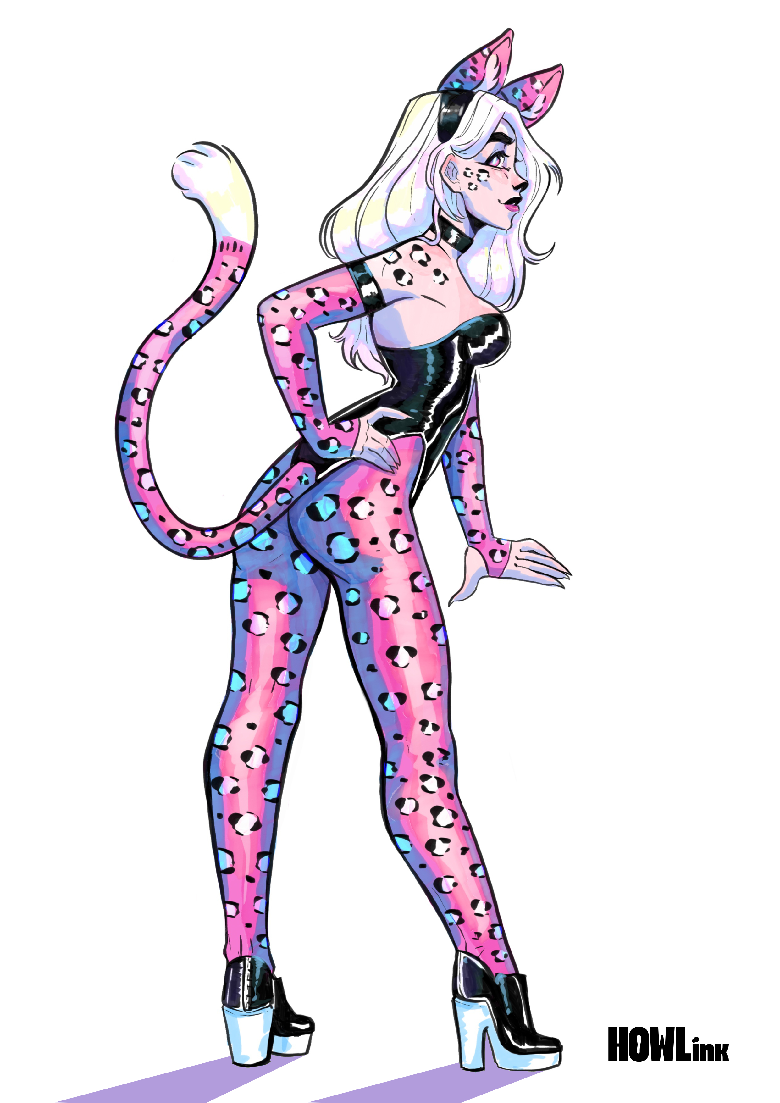 Lámina Pin up leoparda