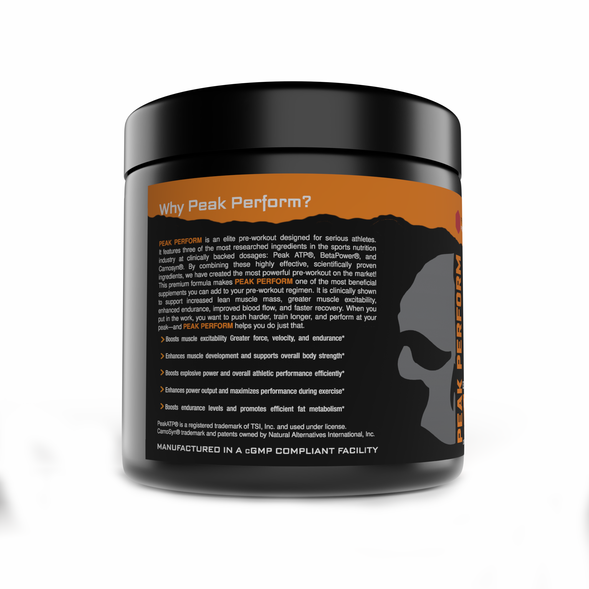 PEAK PERFORM Elite Pre-Workout Blend 11.5 oz (328.5g)