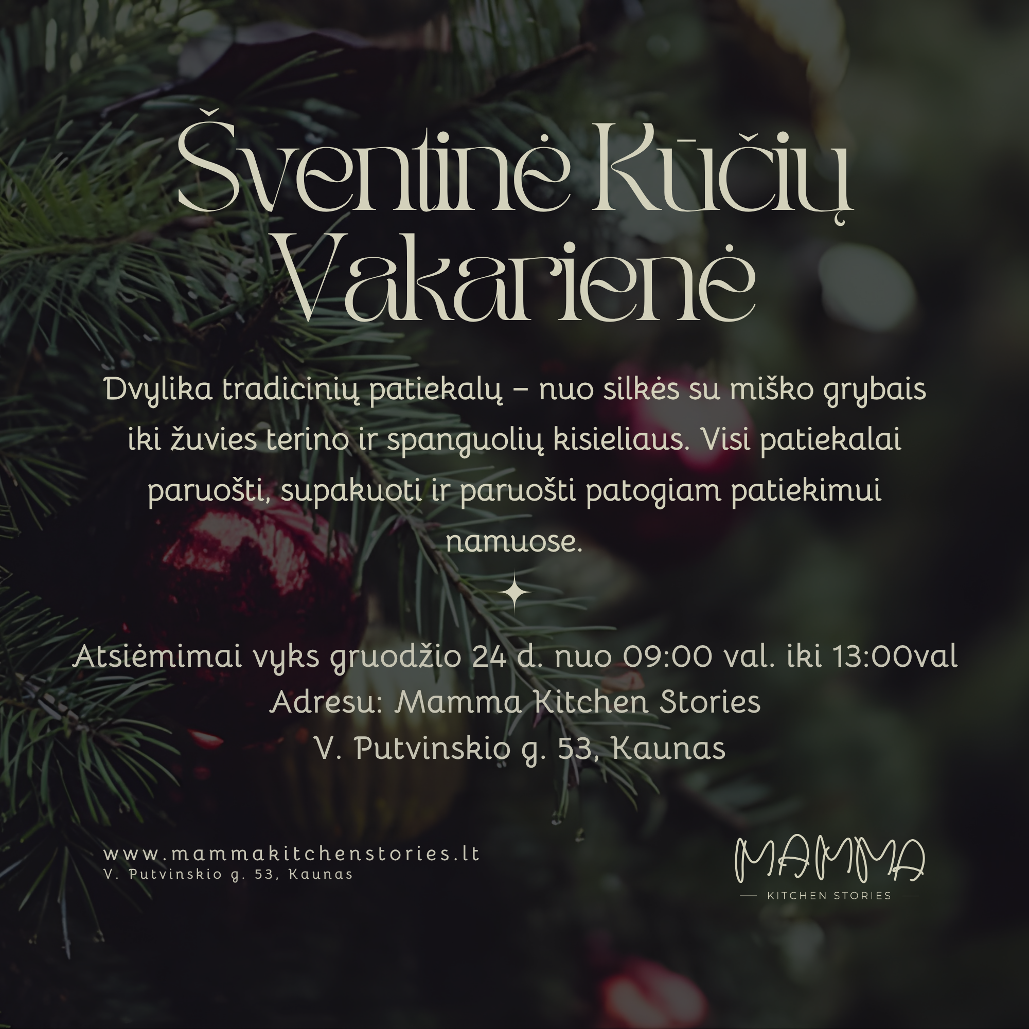 Šventinė Kūčių Vakarienė