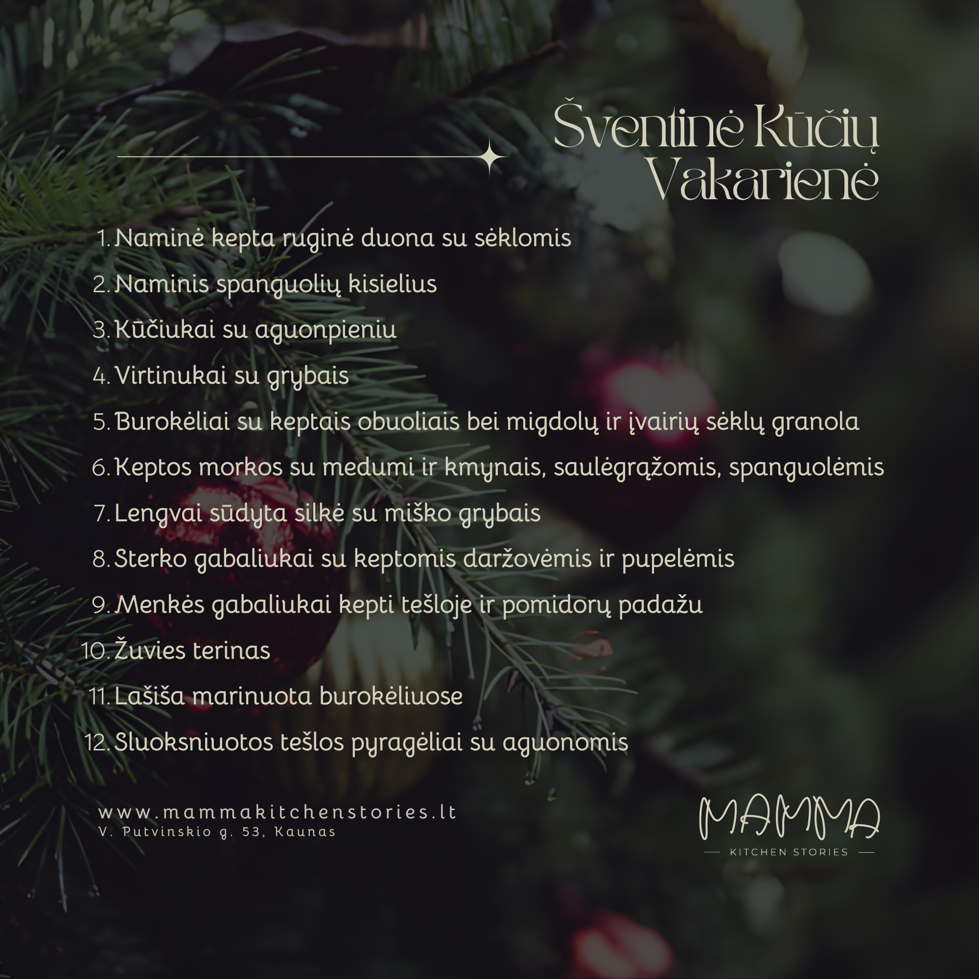 Šventinė Kūčių Vakarienė