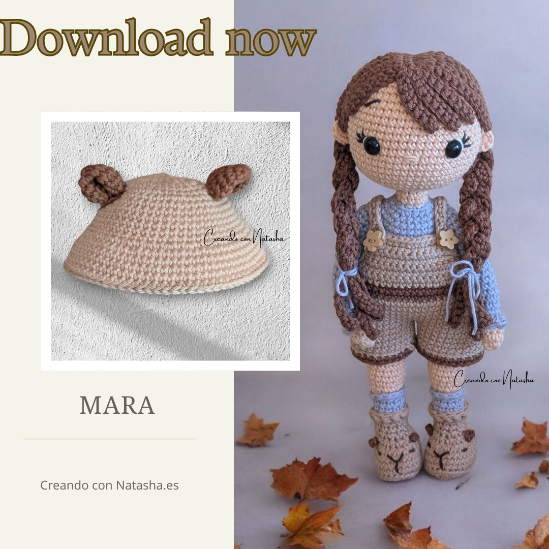 Mara Doll Crochet Pattern + Mini Capybara – Step-by-Step PDF (English)