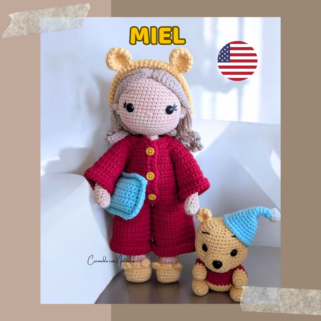 Amigurumi Doll Crochet Pattern PDF – Inspired by Winnie the Pooh