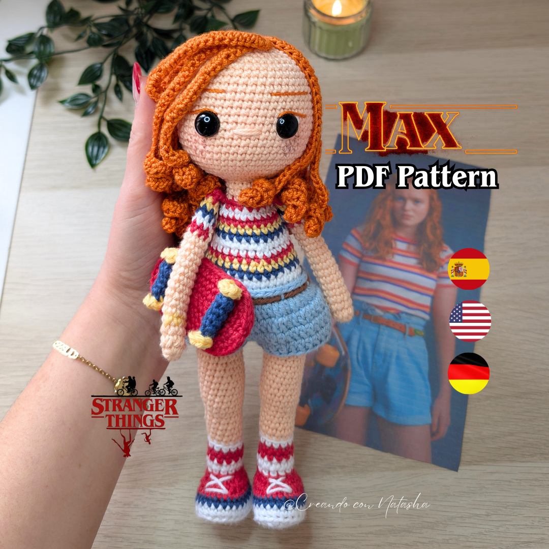 Max Amigurumi Crochet Pattern PDF – Digital Download (ES, EN, DE)