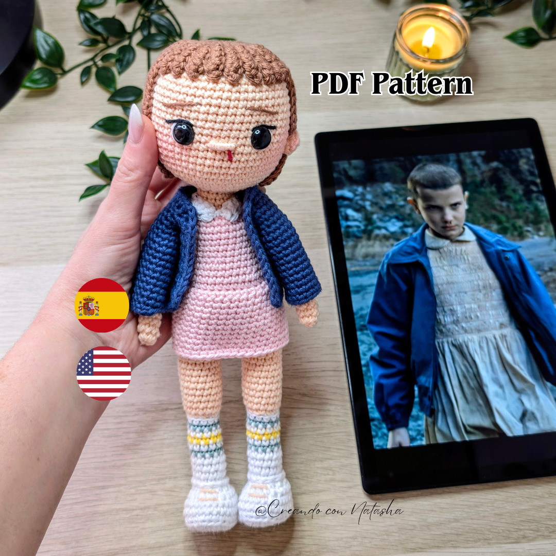 Eleven, Mike & Max Crochet Pattern Bundle – Stranger Things Amigurumi PDF (ES, EN, DE)