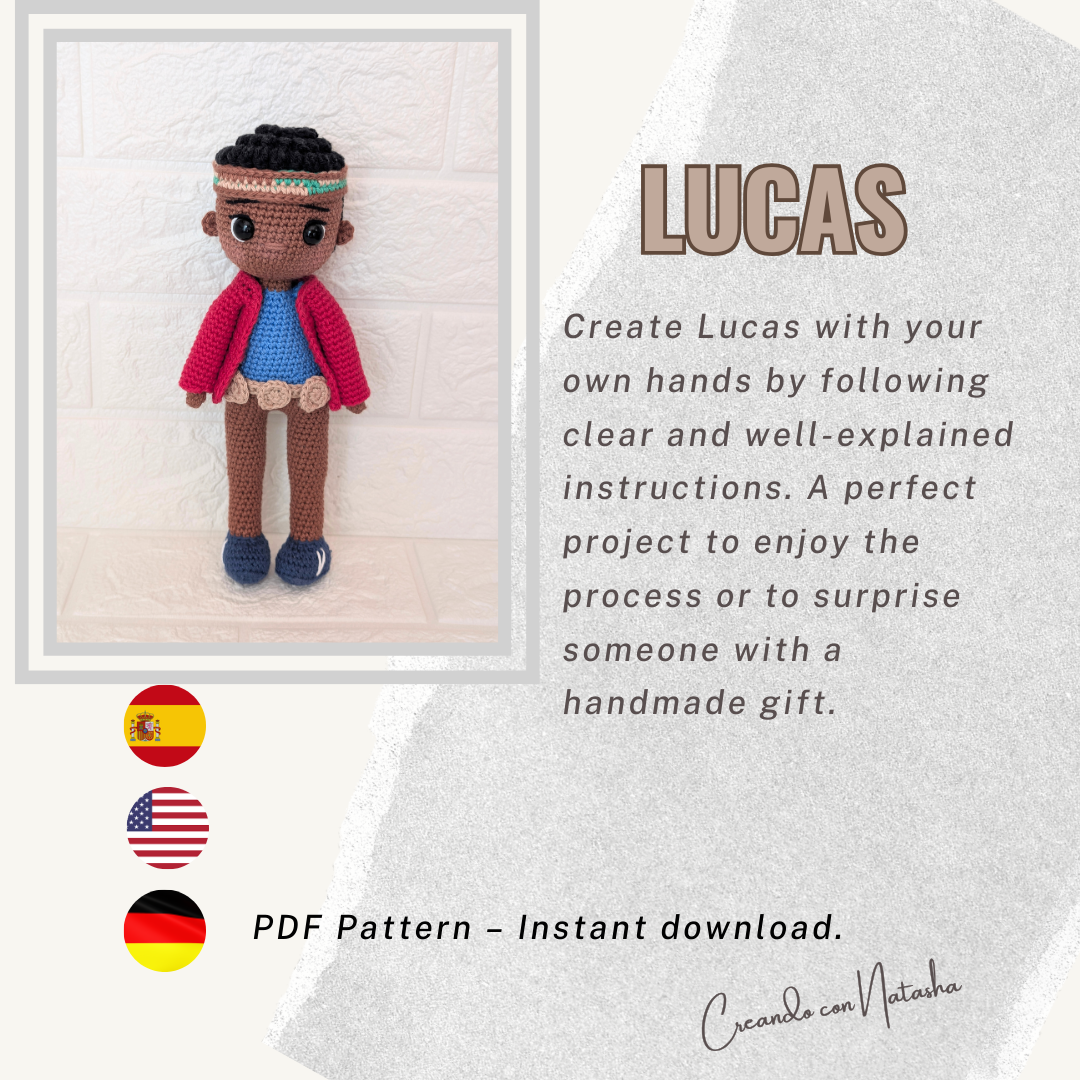 Lucas Inspired by Stranger Things – Amigurumi Crochet Pattern PDF – Doll Pattern – Digital Download